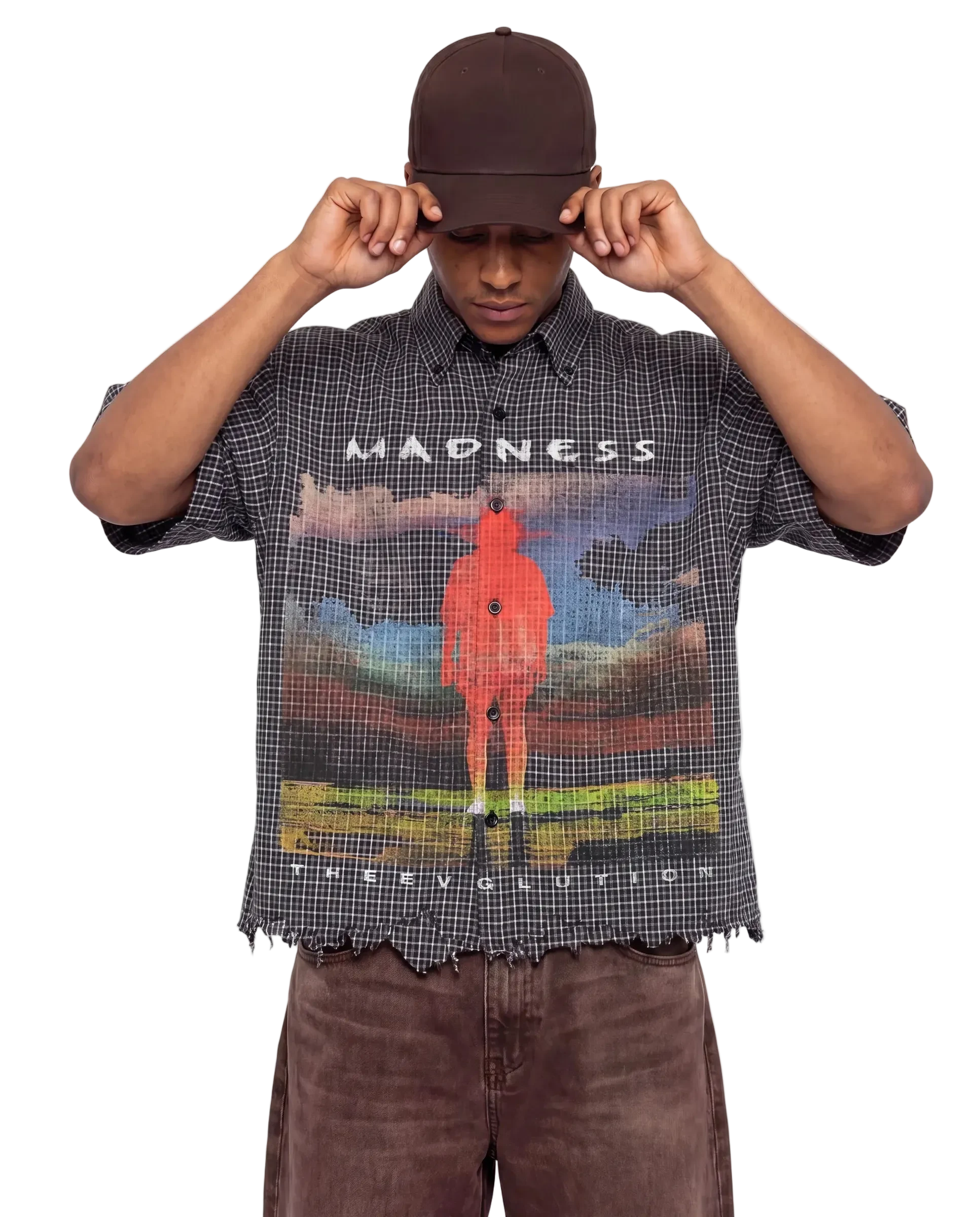 Mad Evolution Distress Button Up
