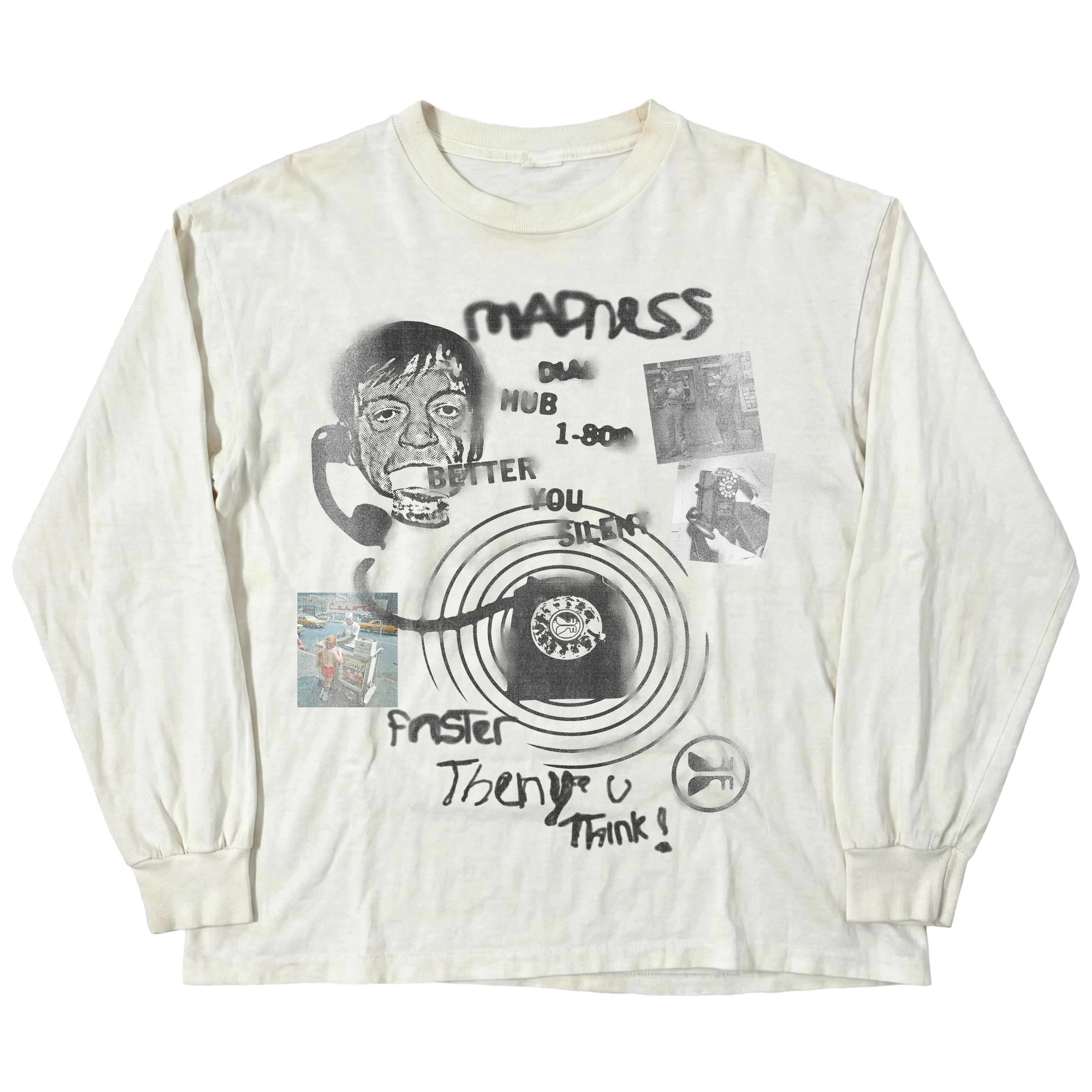 1-800 Madness L/S Tee - White