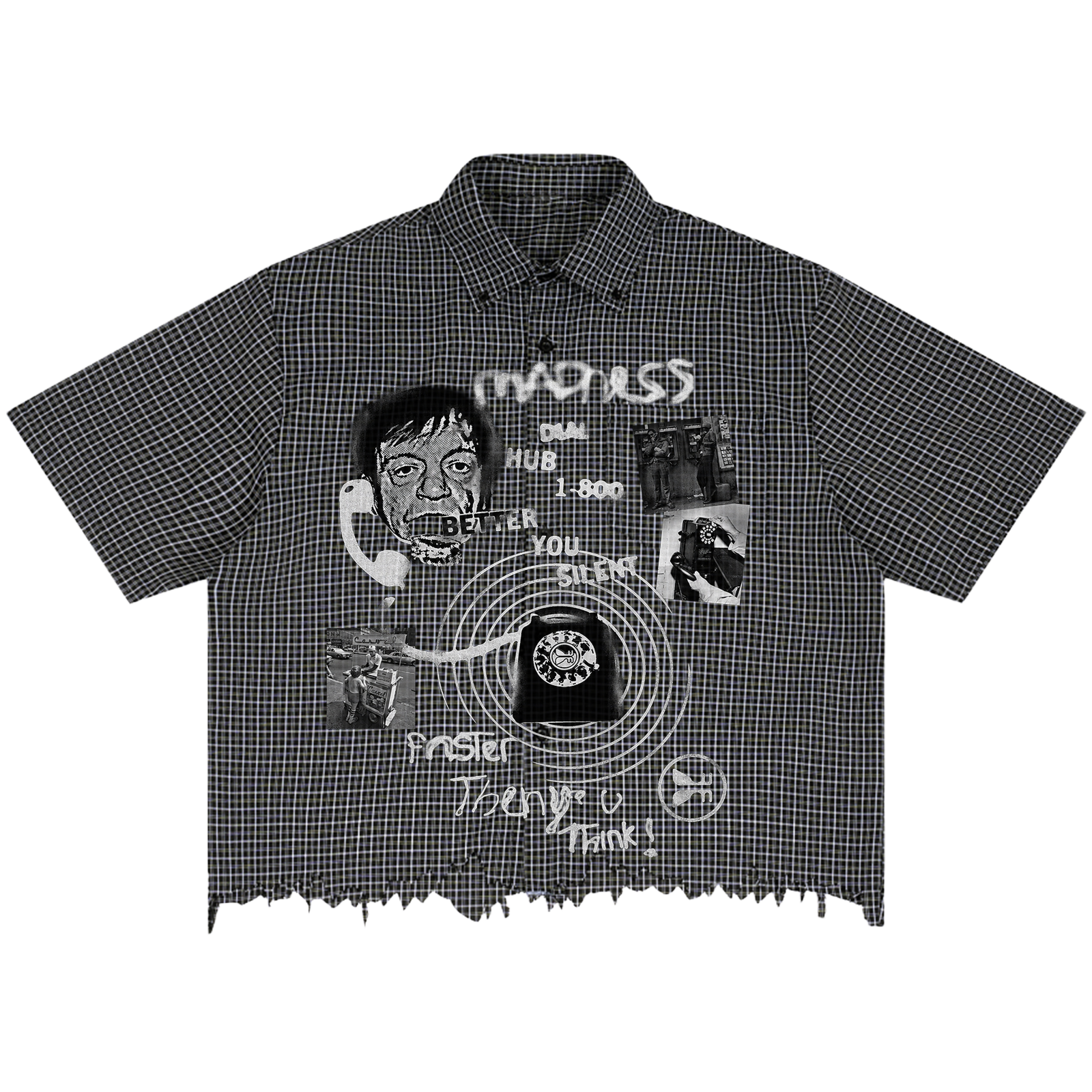 1-800 Madness Distress Button Up