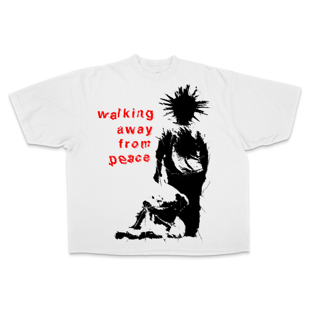 Walking Away From Peace Drop Shoulder Tee