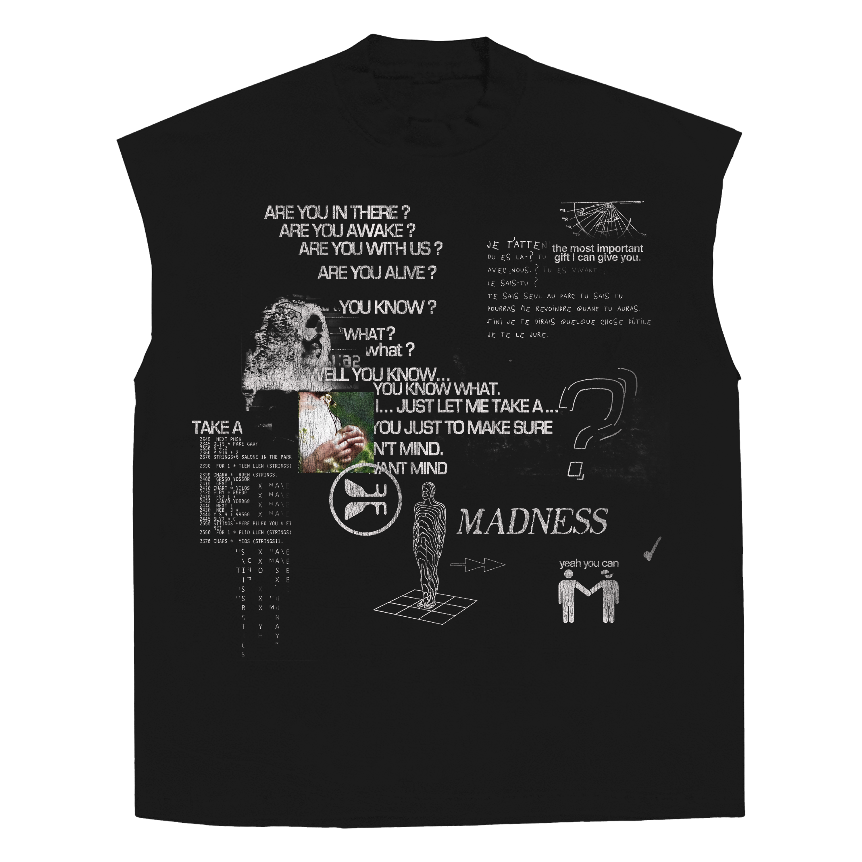 Awake Sleeveless Tee - Black