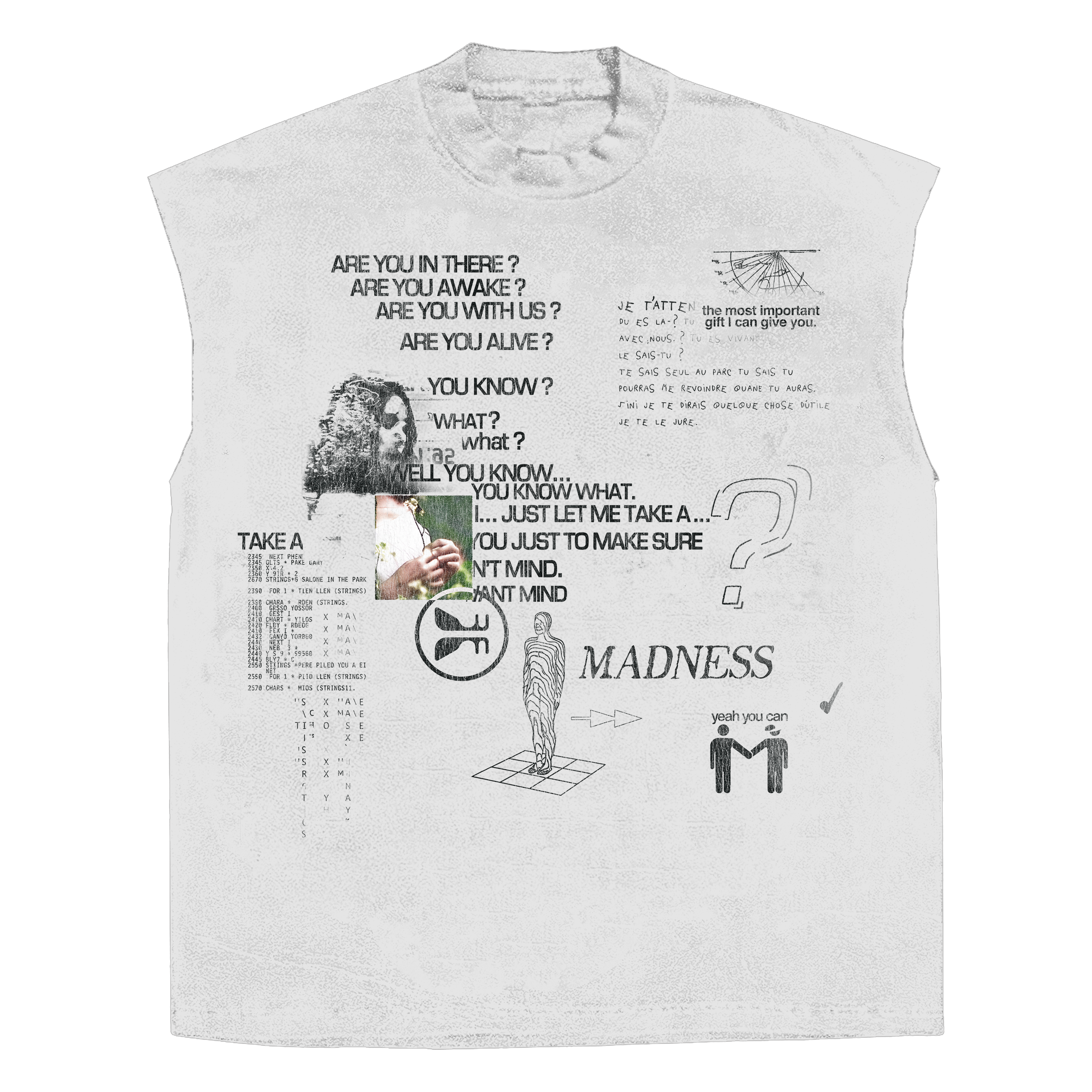 Awake Sleeveless Tee - White