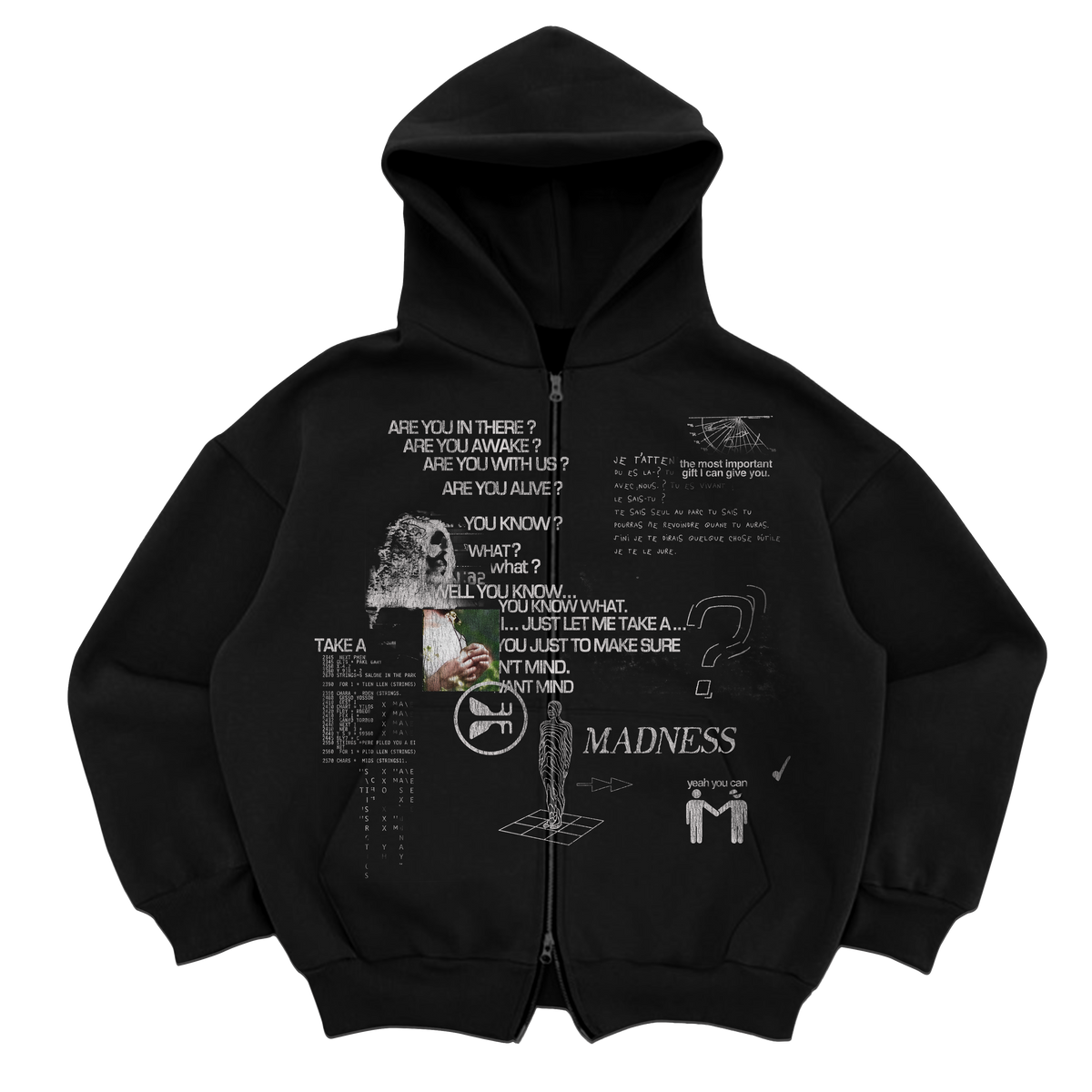 Awake Zip Up - Black