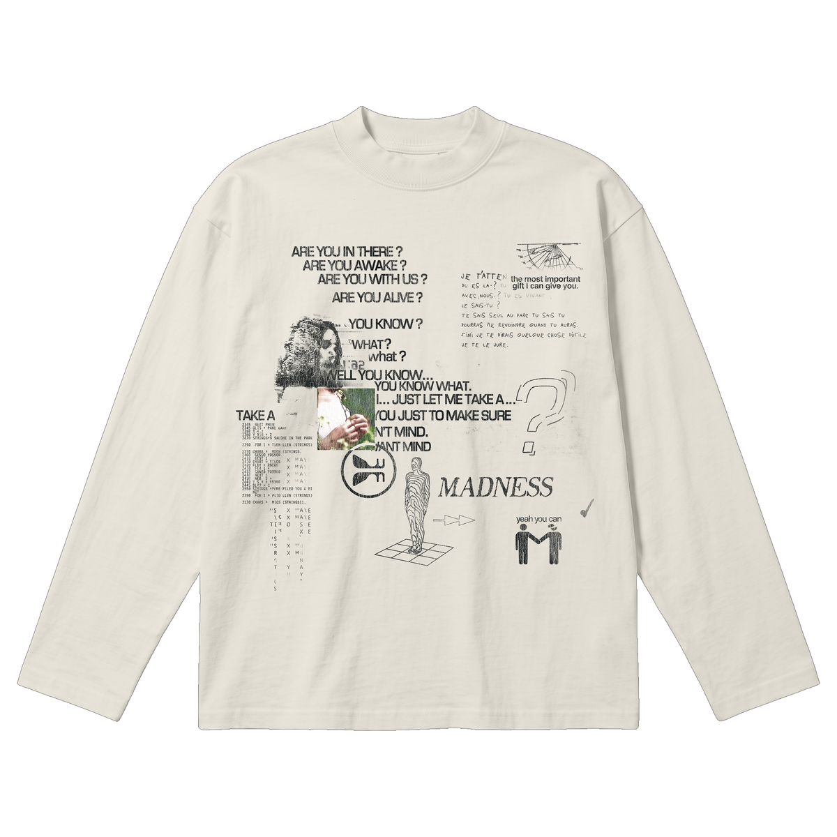 Awake Baggy L/S Tee - Off White
