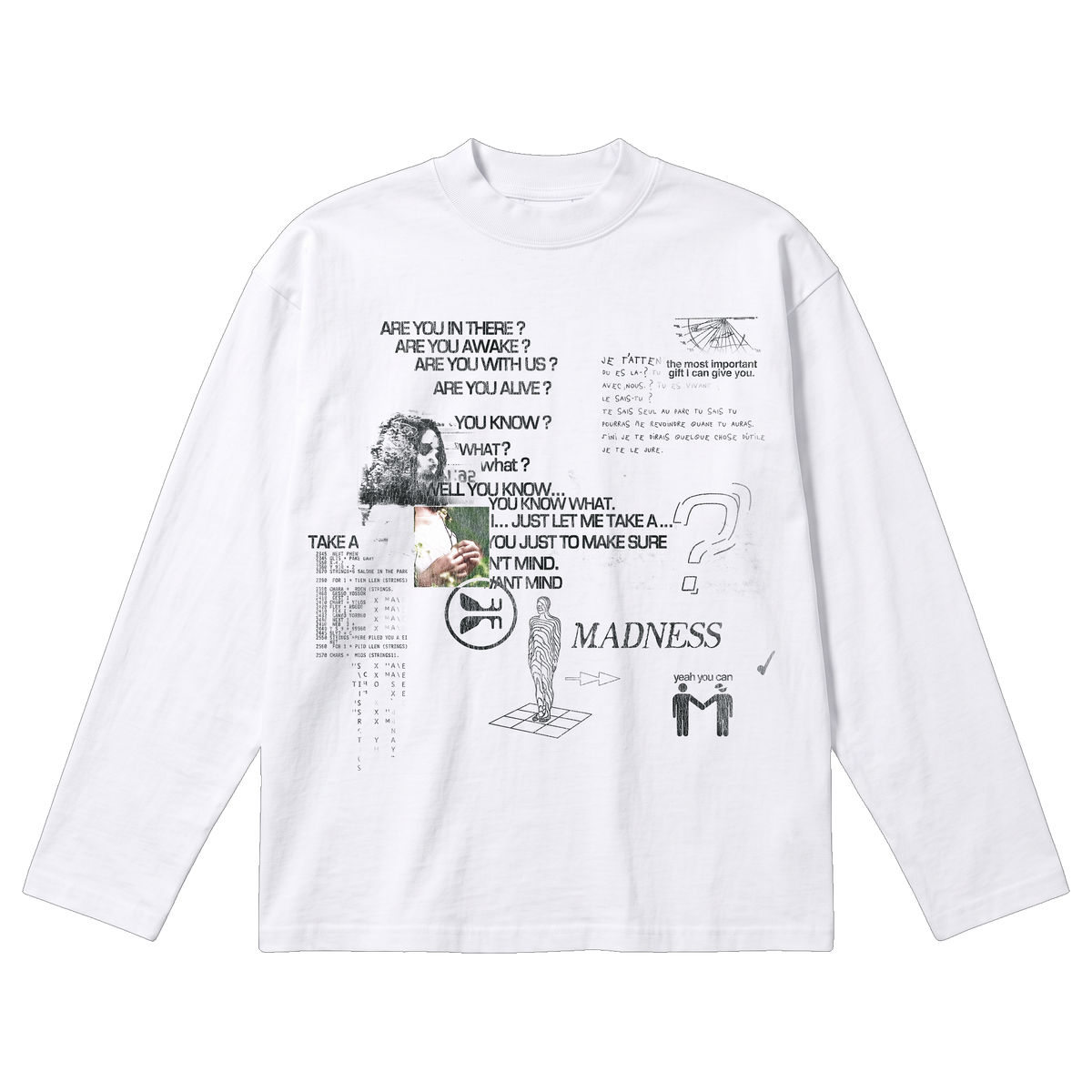 Awake Baggy L/S Tee - White