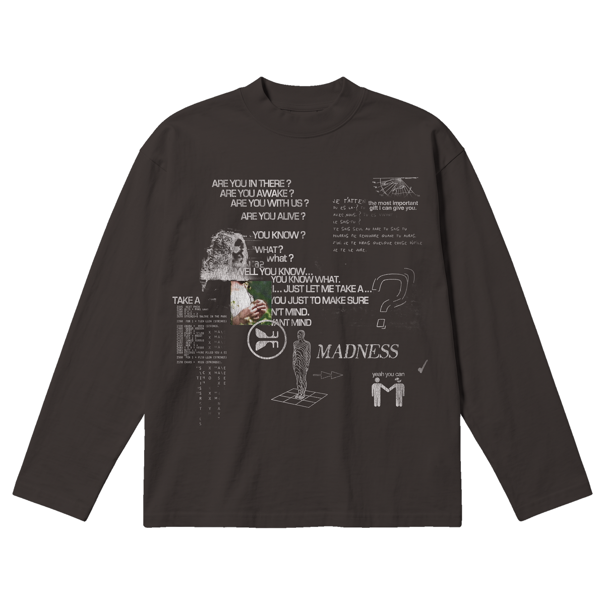 Awake Baggy L/S Tee - Off Black