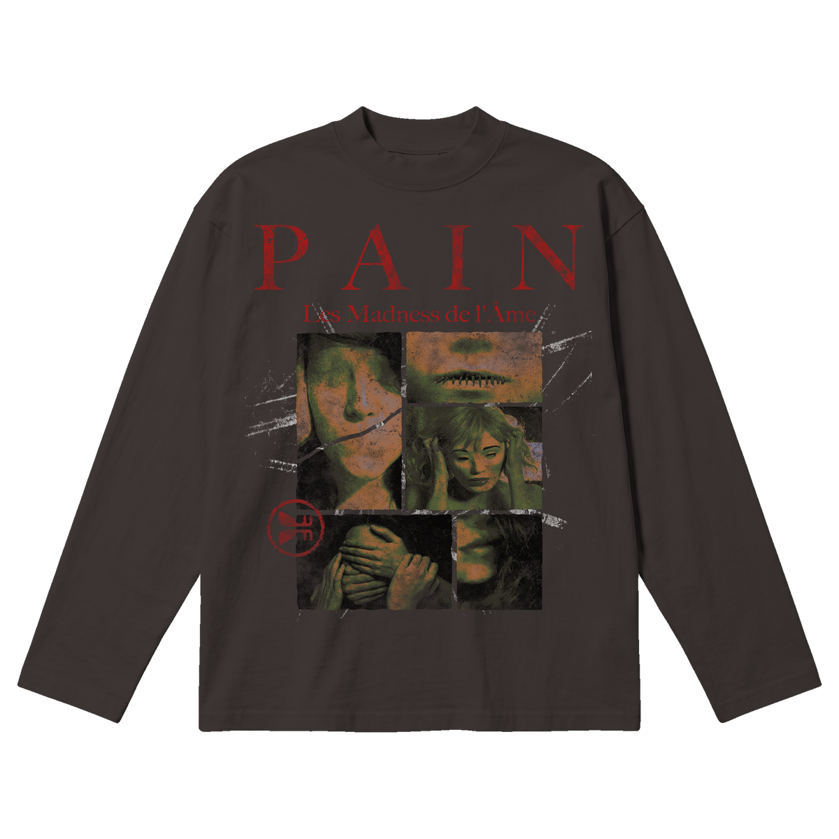 Pain Baggy L/S Tee - Off Black