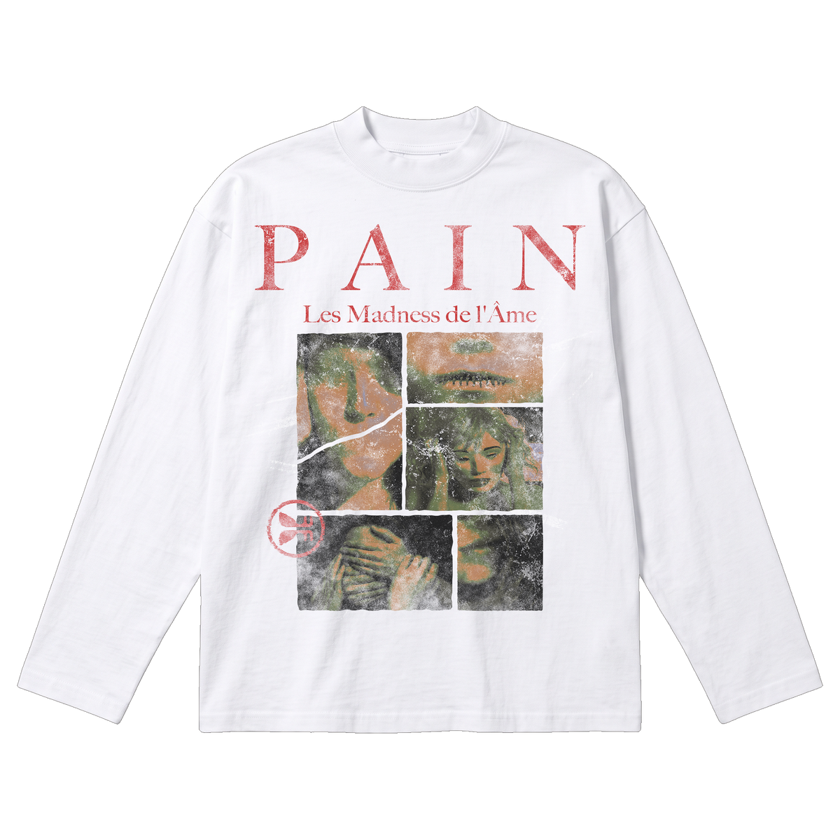Pain Baggy L/S Tee - White
