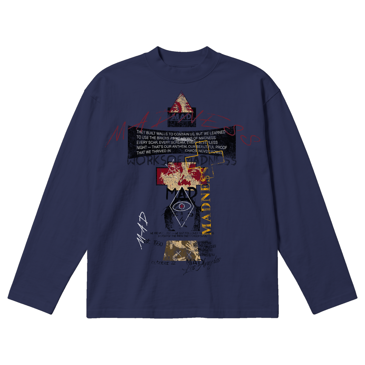 Mad Anthem Baggy L/S Tee - Blue