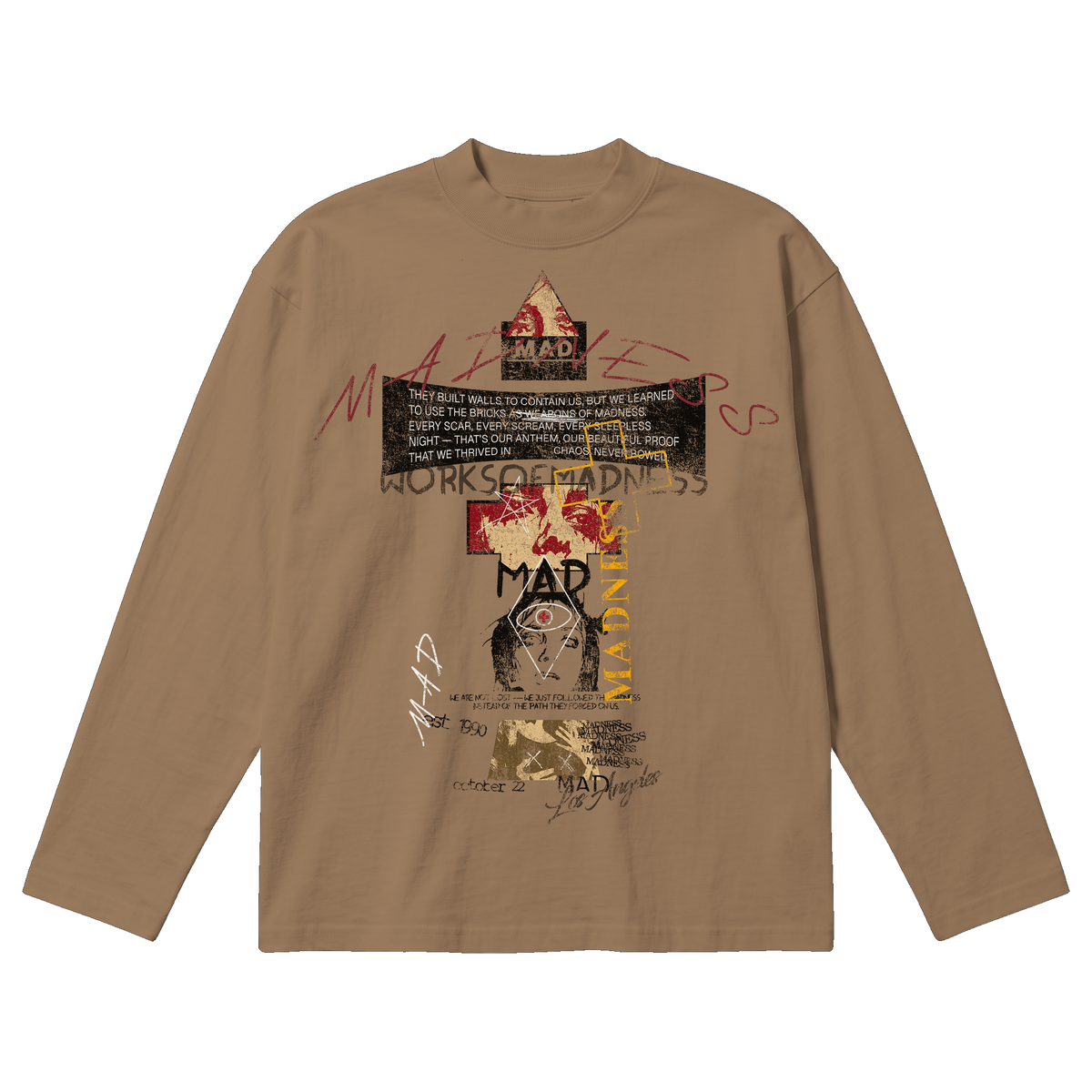 Mad Anthem Baggy L/S Tee - Latte