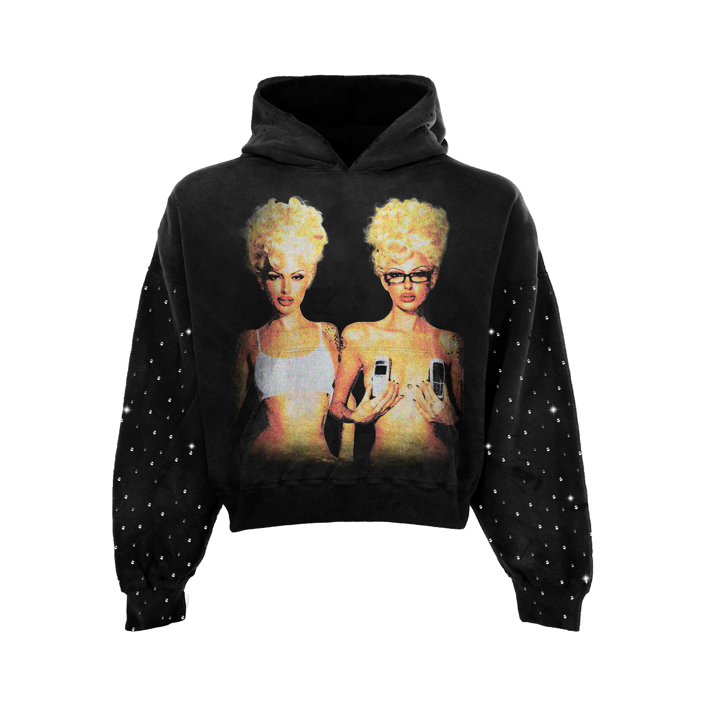 Blondes Rhinestone Hoodie