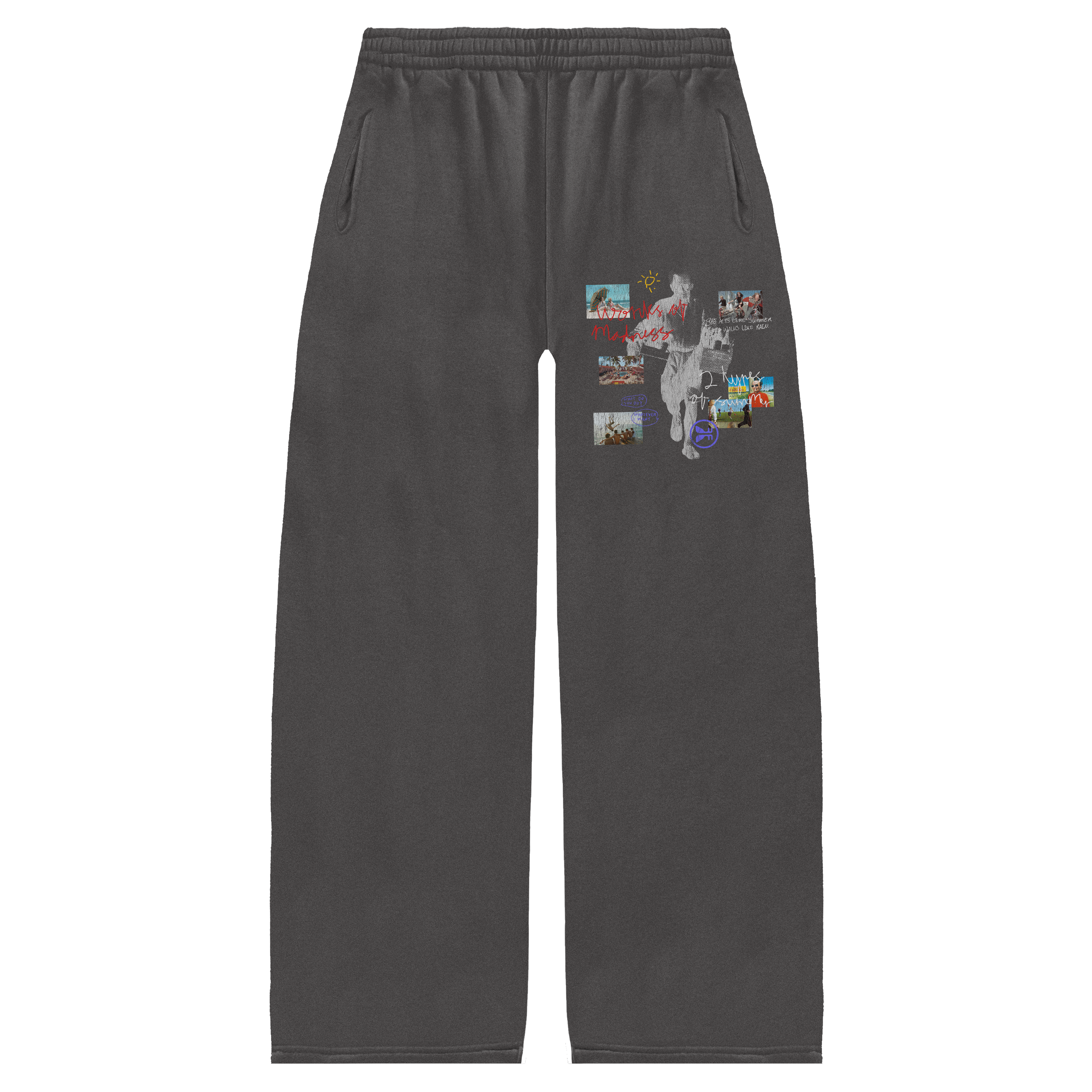 Summer Rain Baggy Sweatpants - Grey