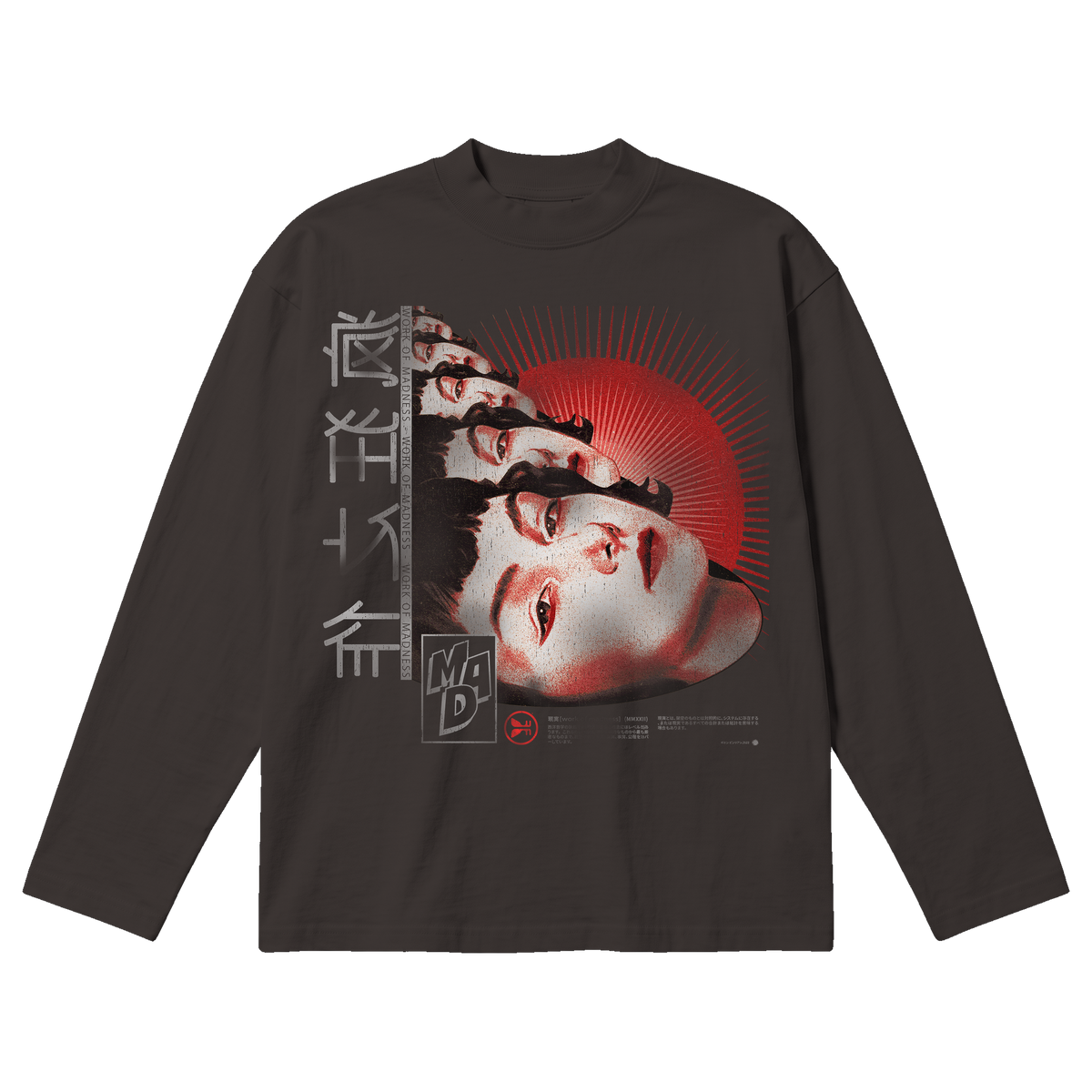 Deja Vu Baggy L/S Tee - Off Black