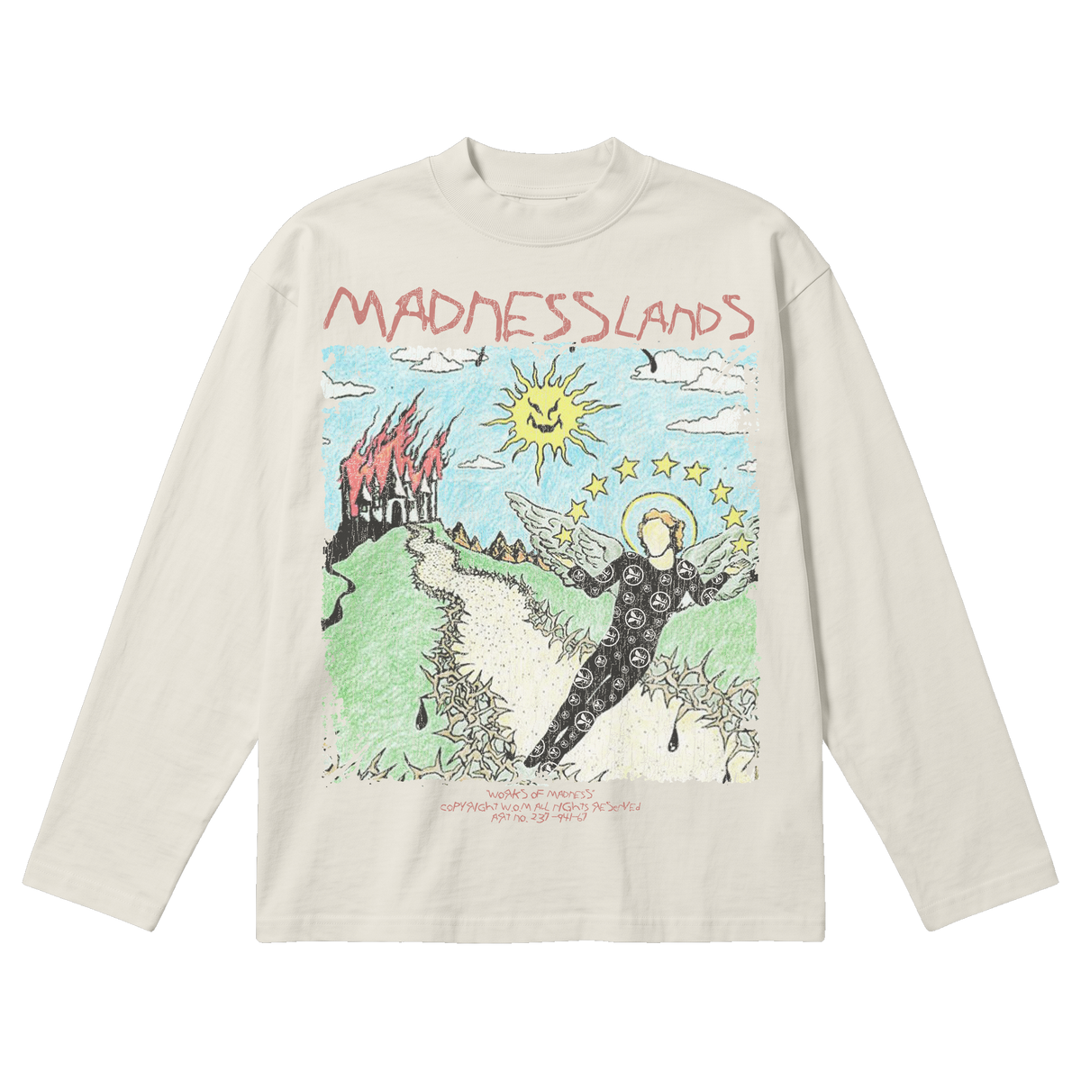 Madlands Baggy L/S Tee - Off White