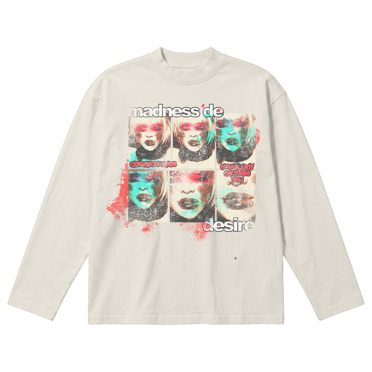 Desire Baggy L/S Tee - Off White