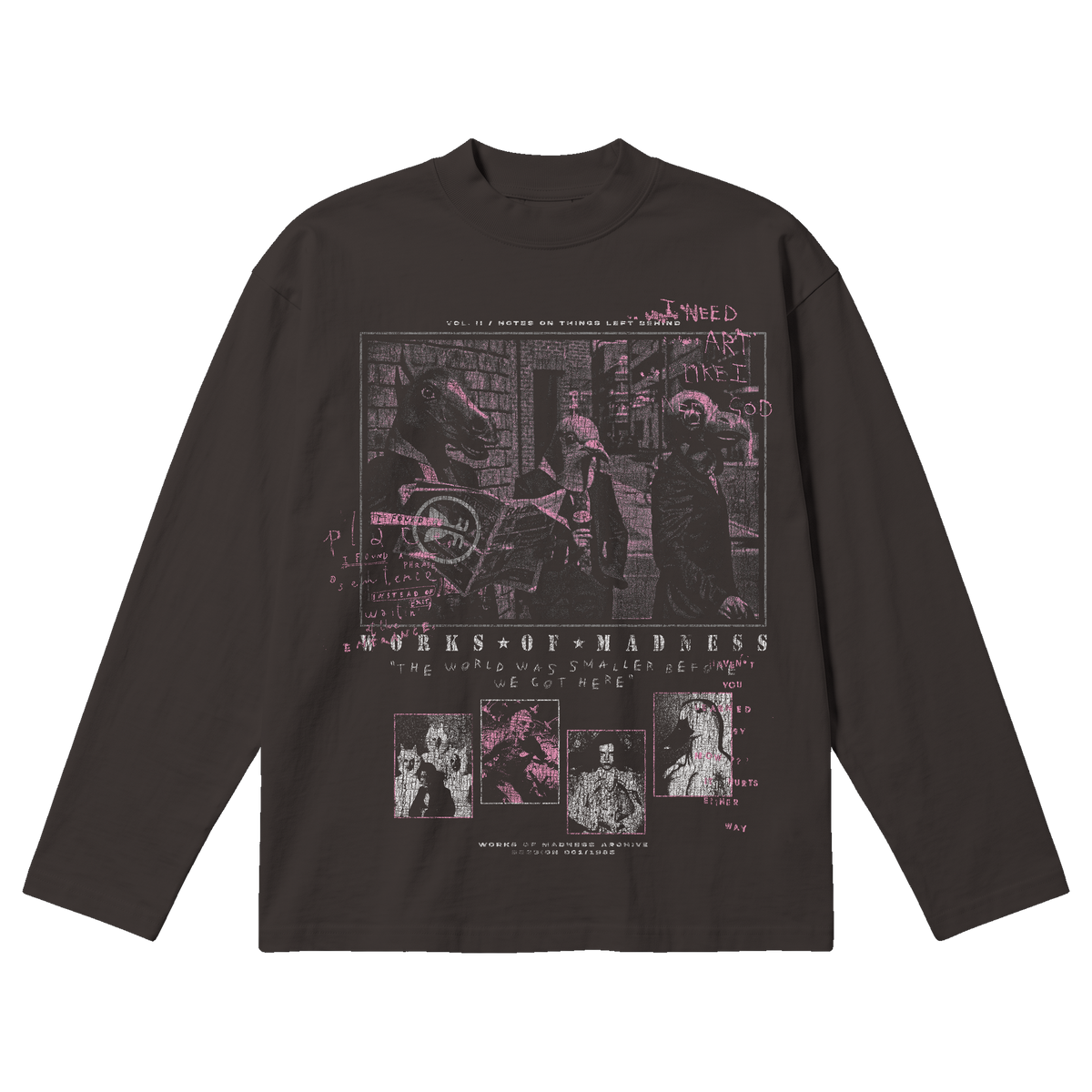 The Congregation Baggy L/S Tee - Off Black