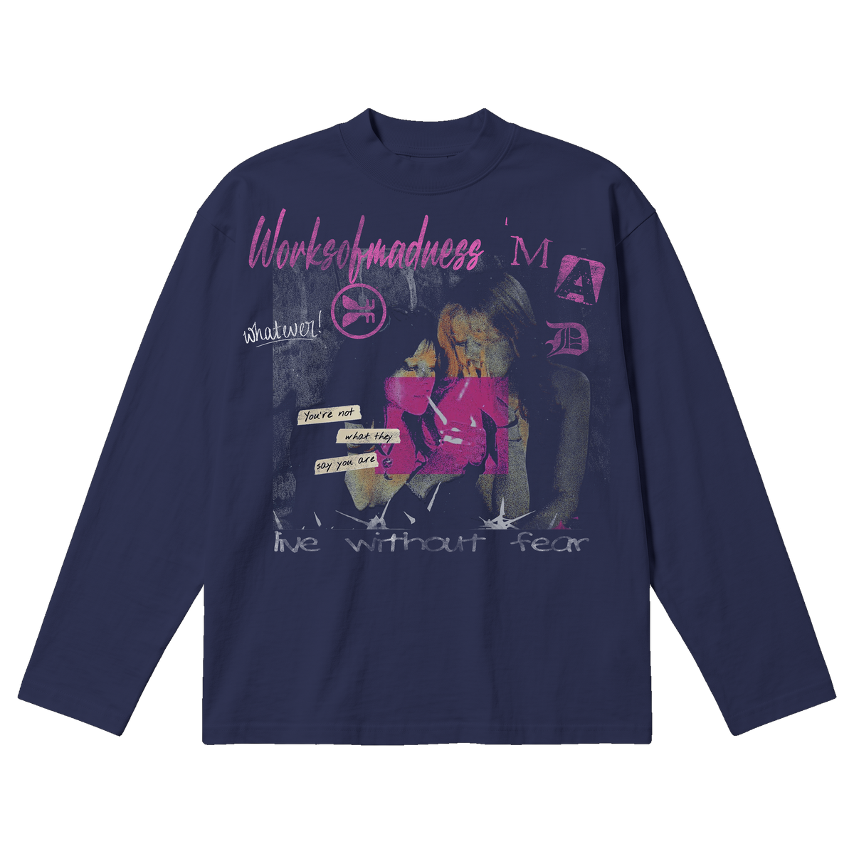 Without Fear Baggy L/S Tee - Blue