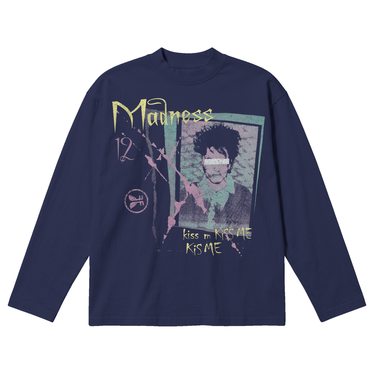 Kiss Me Baggy L/S Tee - Blue