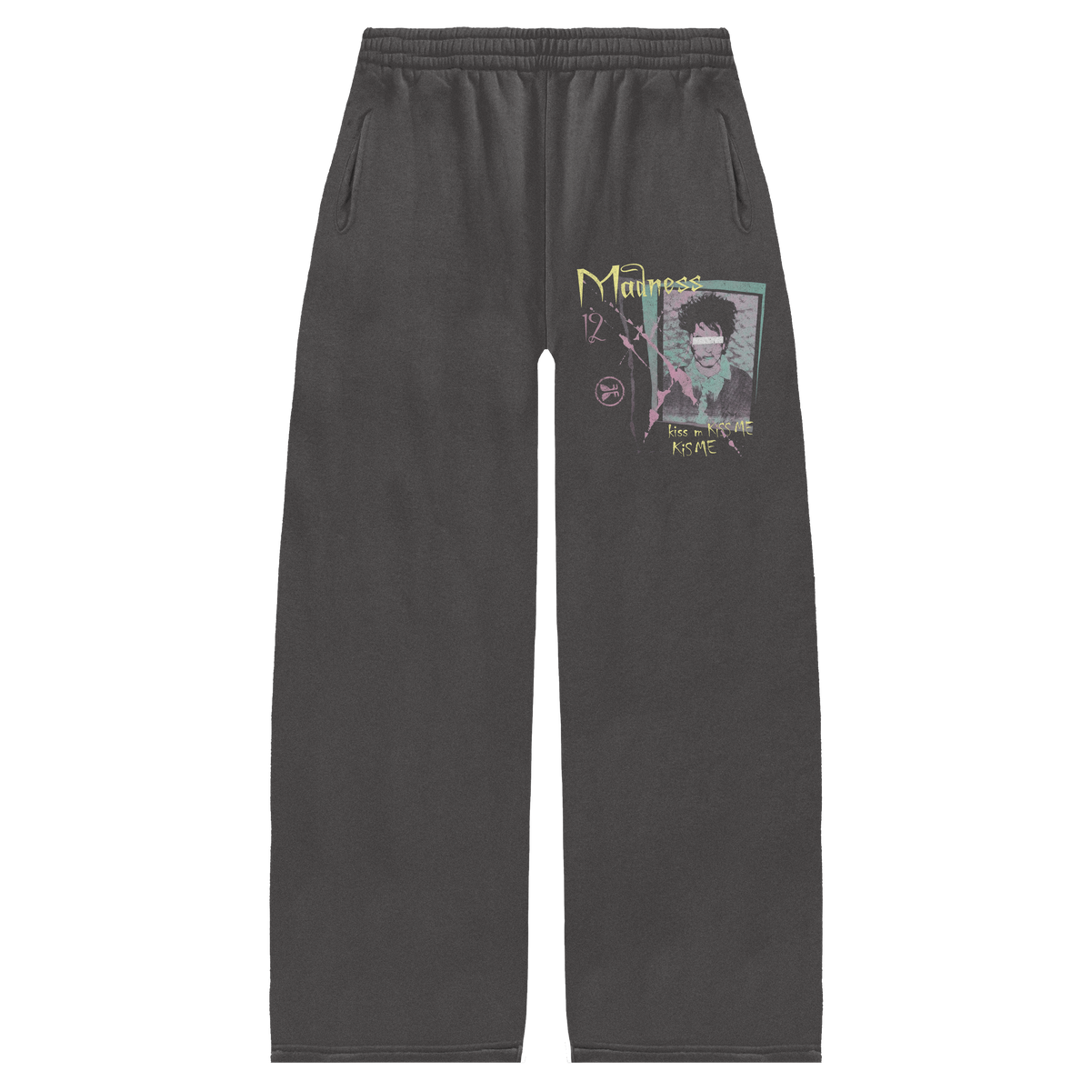 Kiss Me Baggy Sweatpants - Grey