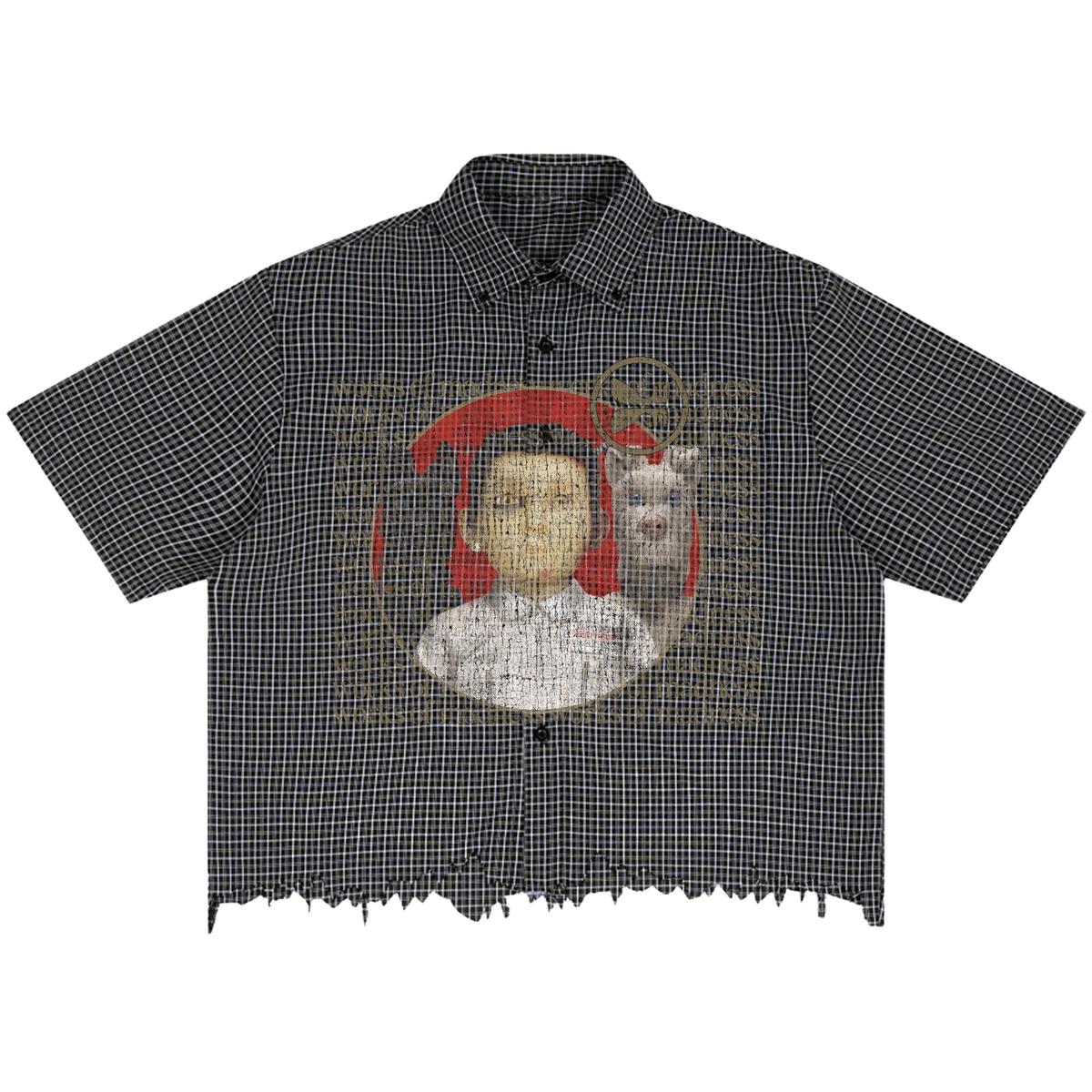 Best Friend Distress Button Up