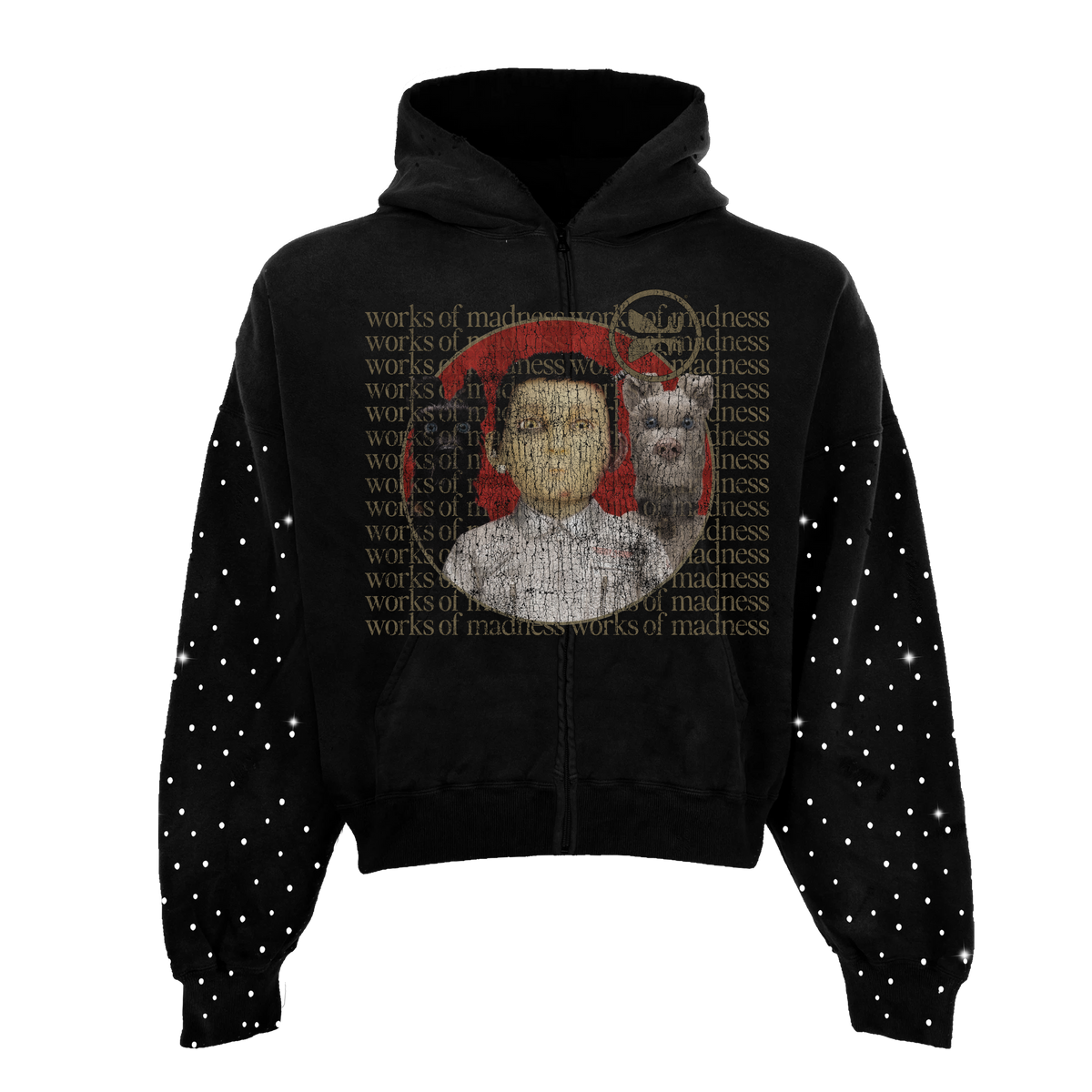 Best Friend Rhinestone Zip Up