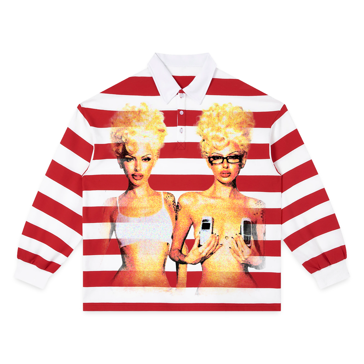 Blondes Stripe Polo - Red