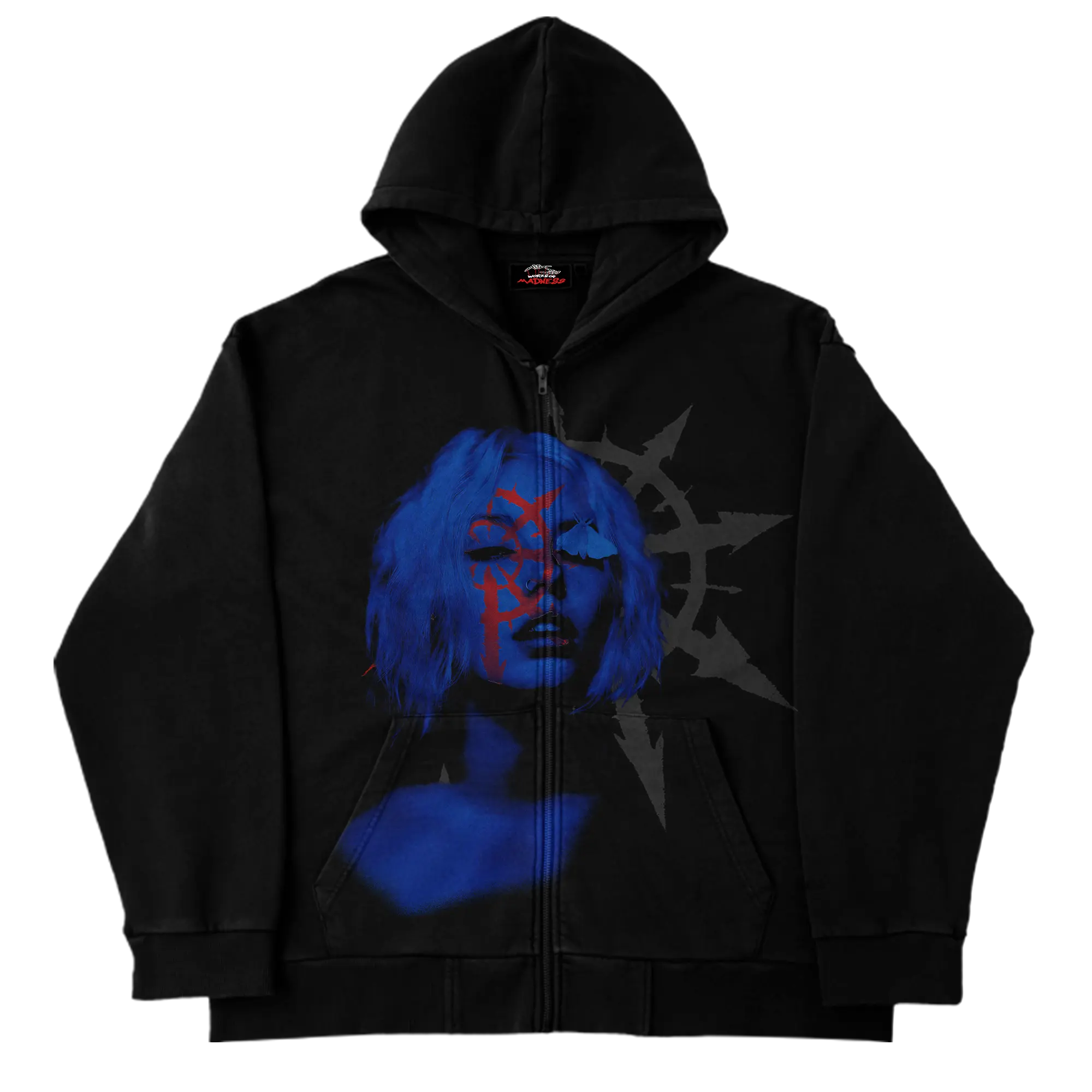 Blue Butterfly Zip Up WorksOfMadness