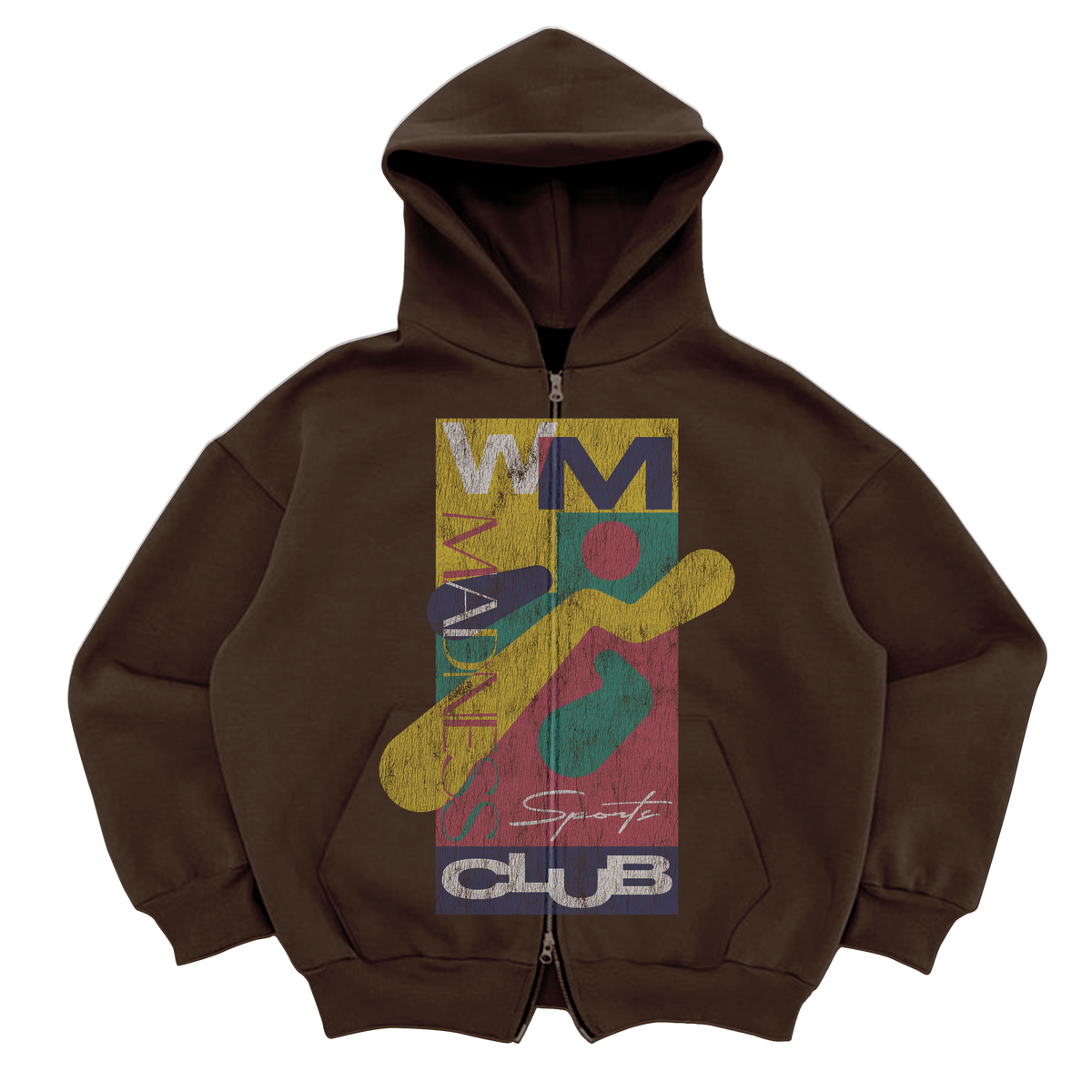 Sports Club Zip Up - Brown