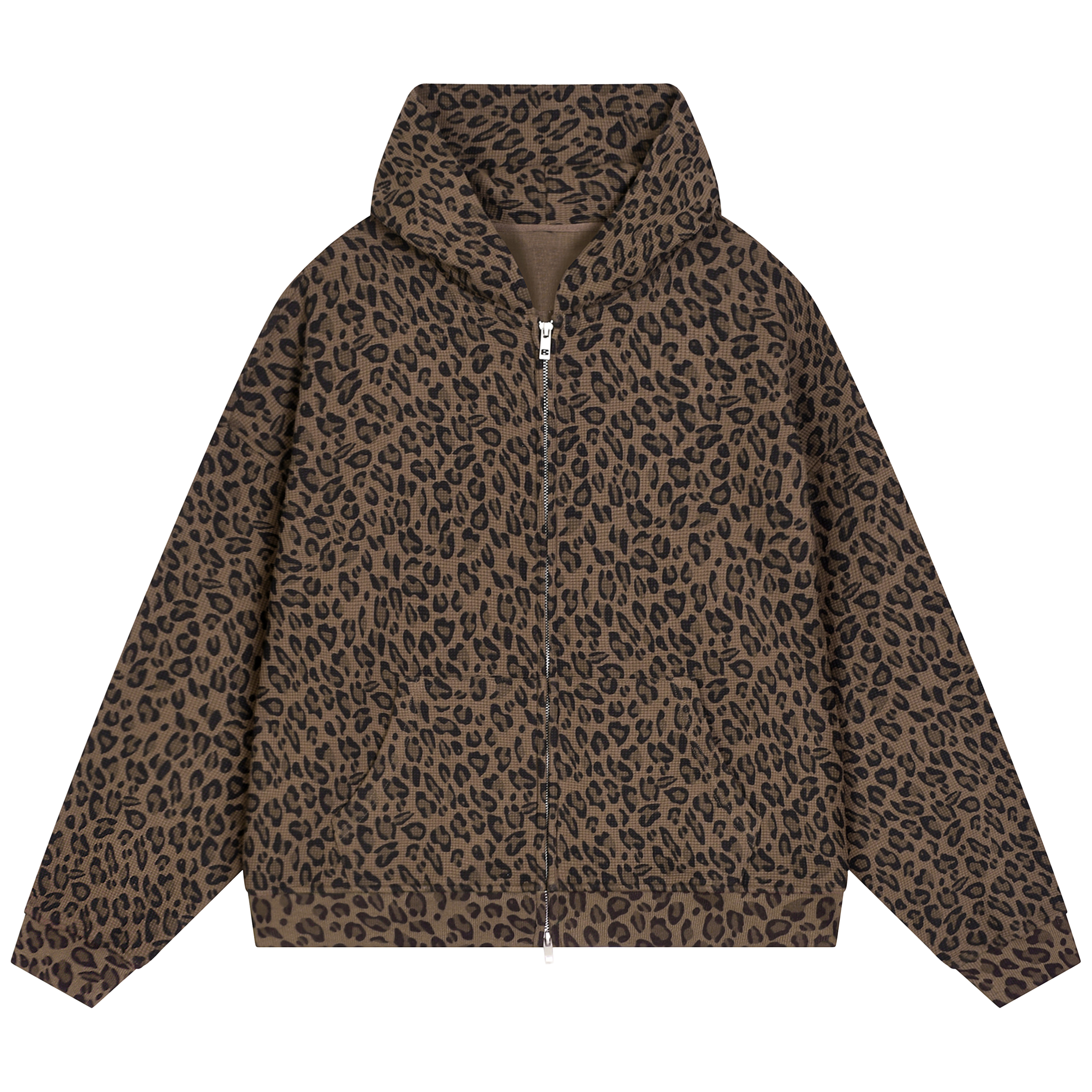 Blank Waffle Zip Up - Cheetah