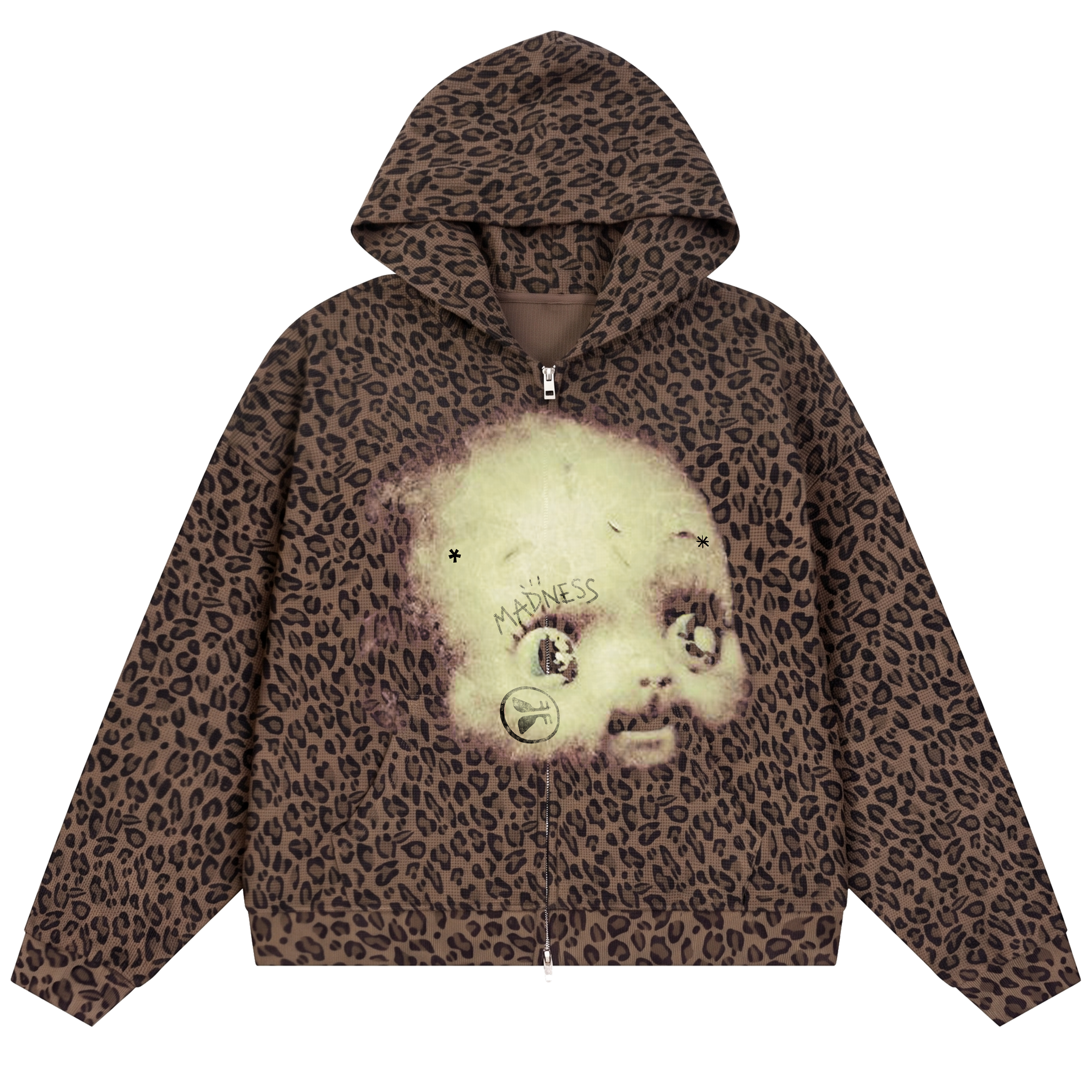 Creative Division Waffle Zip Up - Cheetah