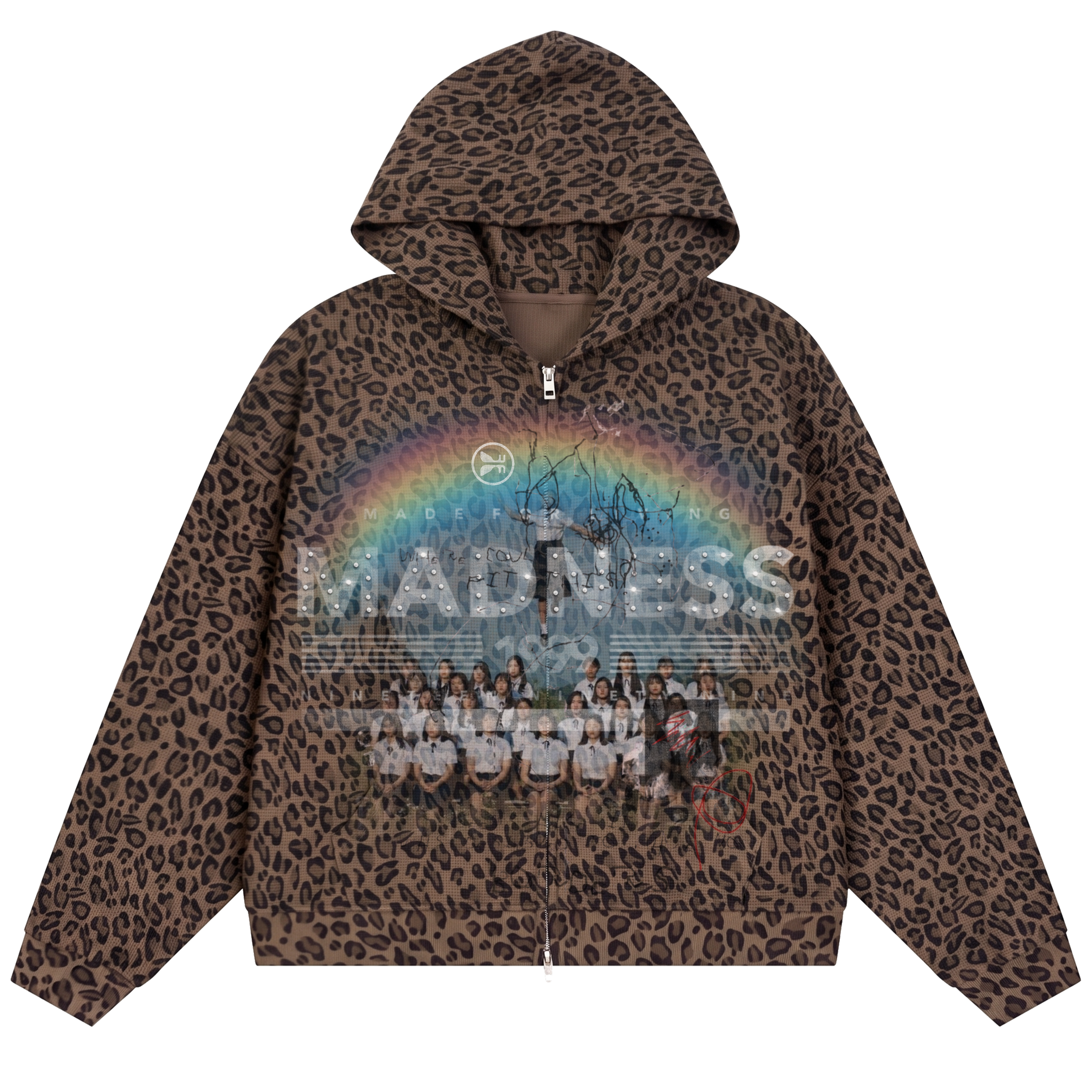 Detention Waffle Zip Up - Cheetah