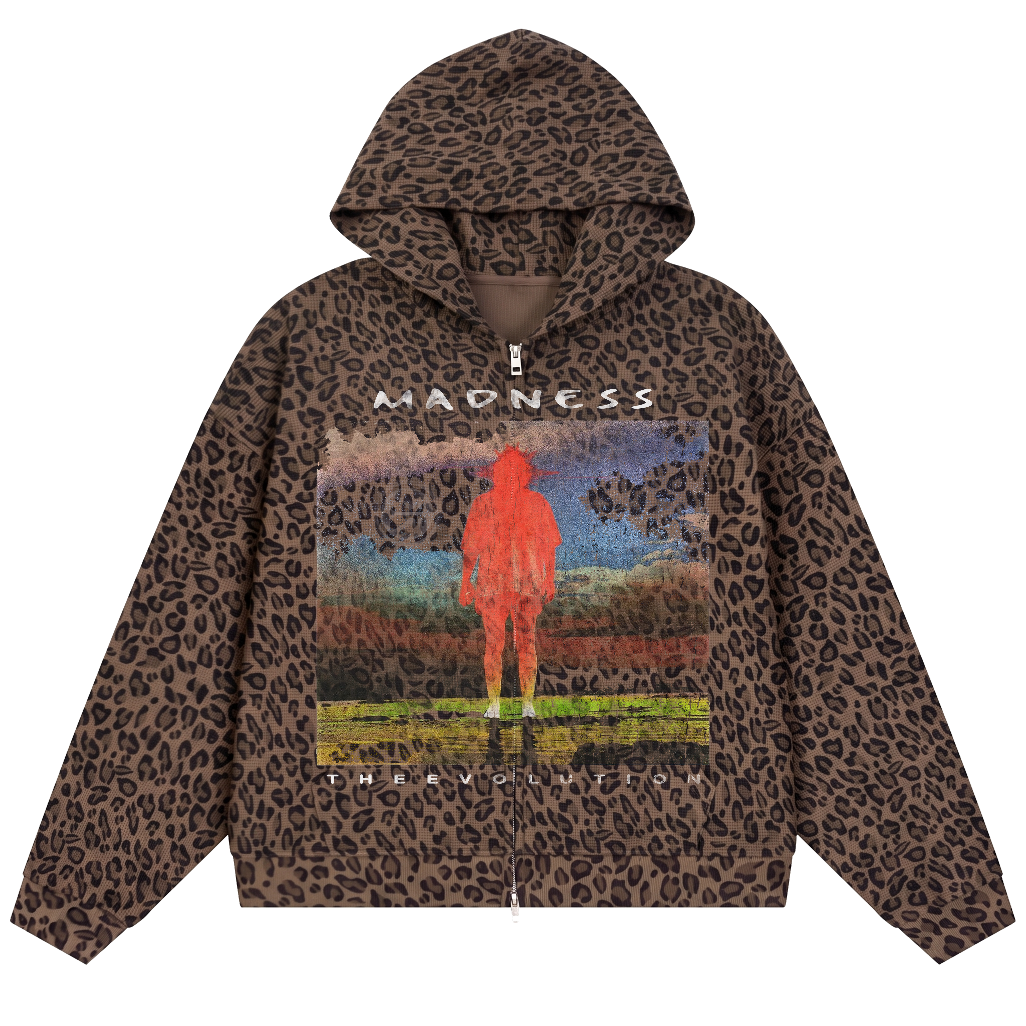 Mad Evolution Waffle Zip Up - Cheetah