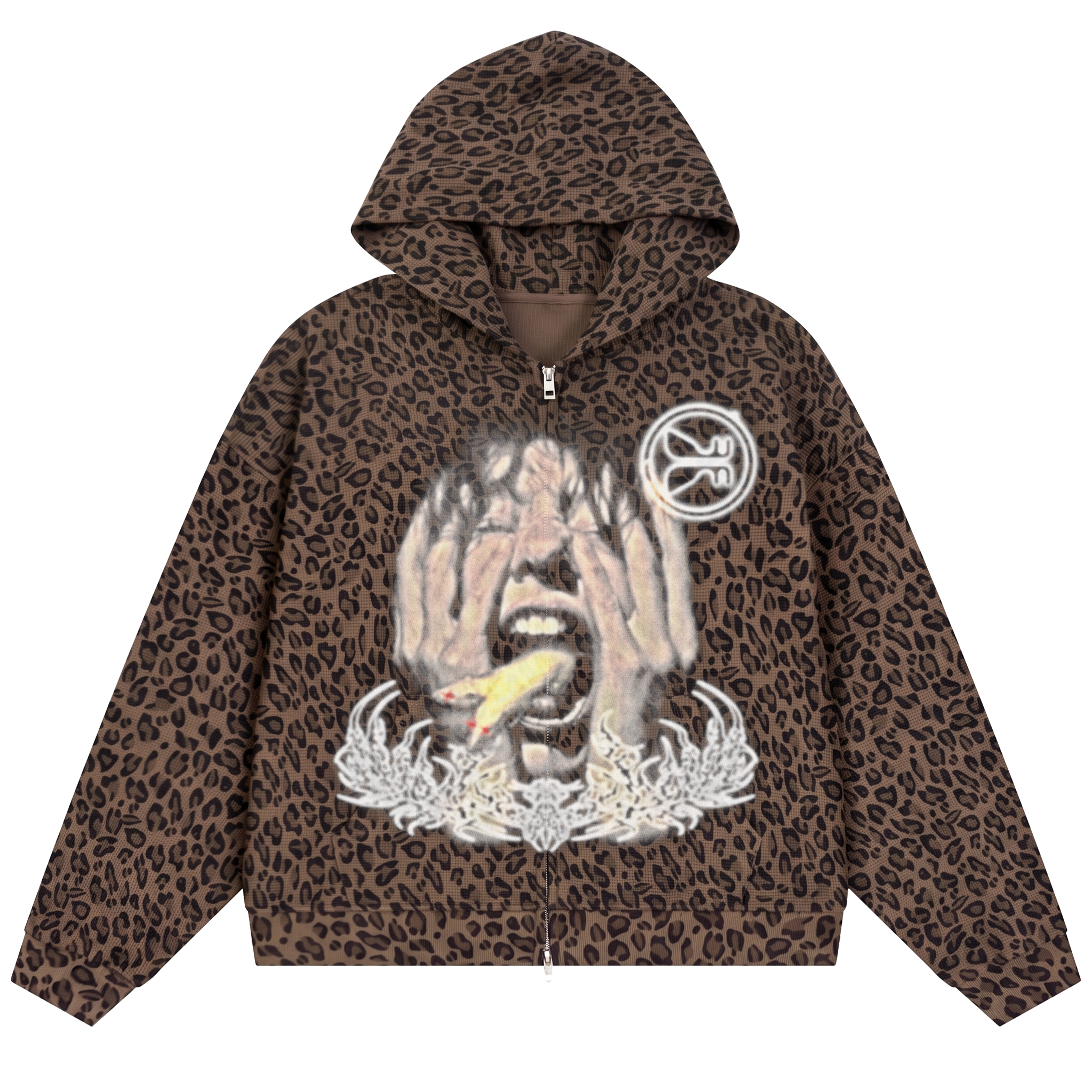 Mouse Trap Waffle Zip Up - Cheetah