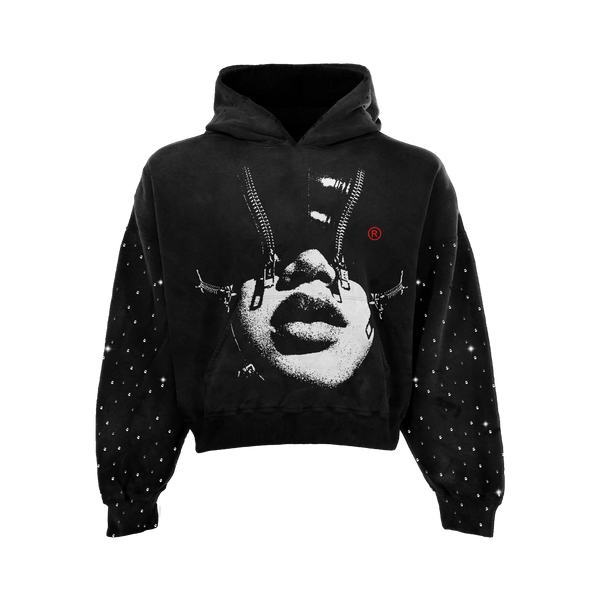 Binding Rhinestone Hoodie