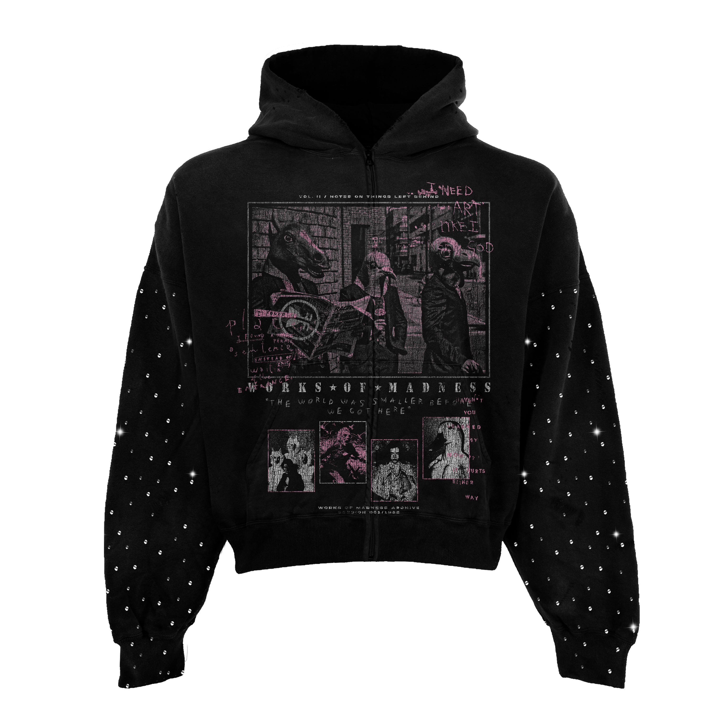 The Congregation Rhinestone Zip Up