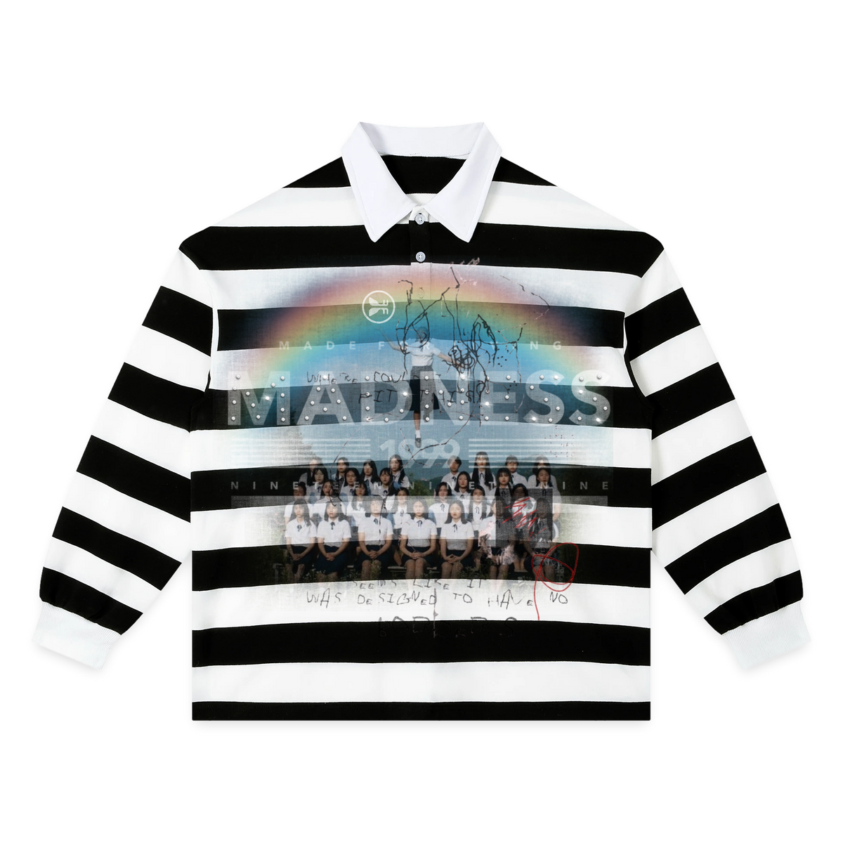Detention Stripe Polo - Black