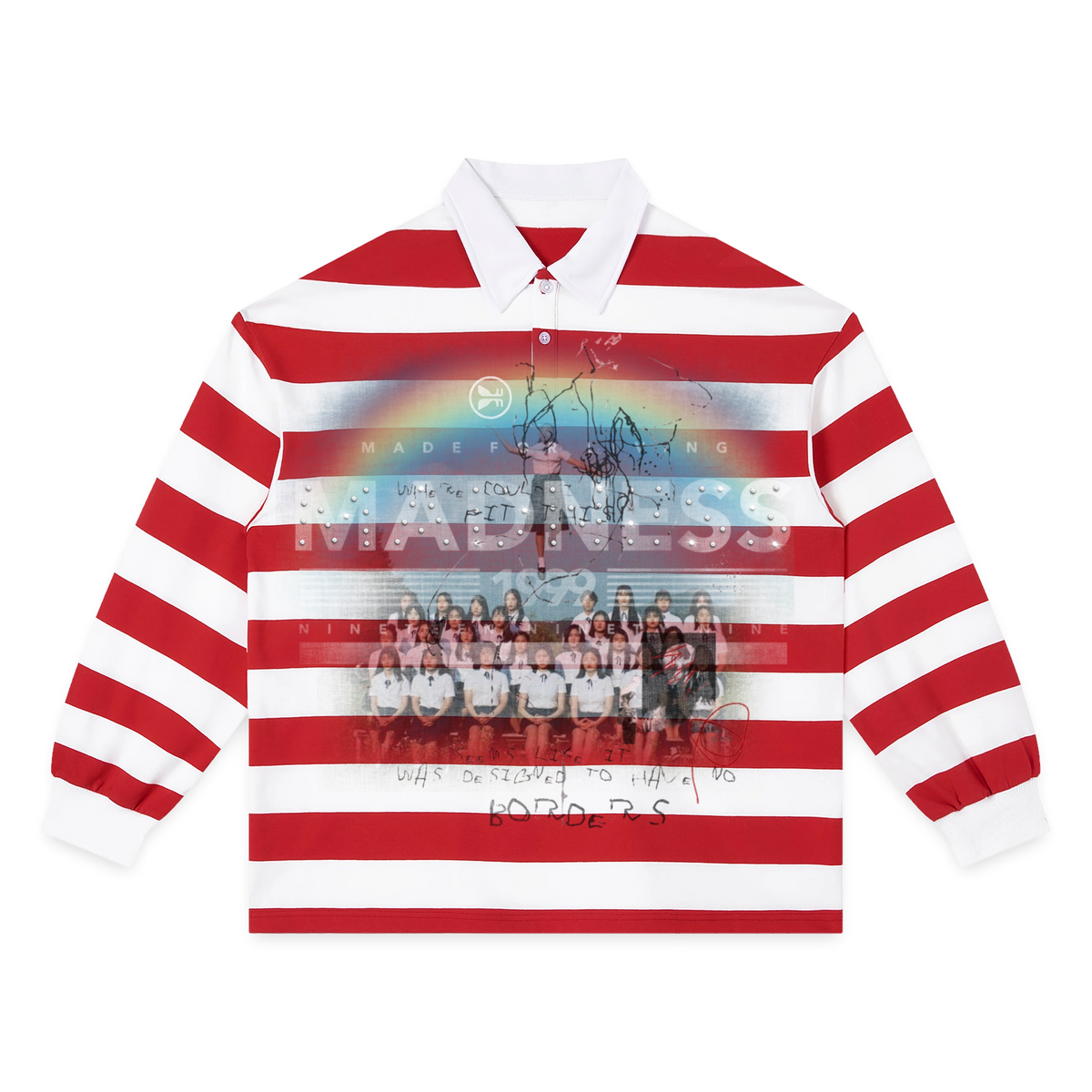 Detention Stripe Polo - Red