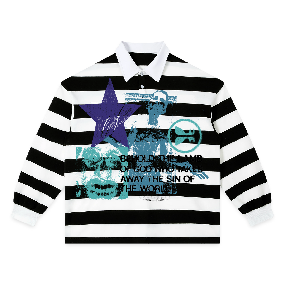 Expression Stripe Polo - Black