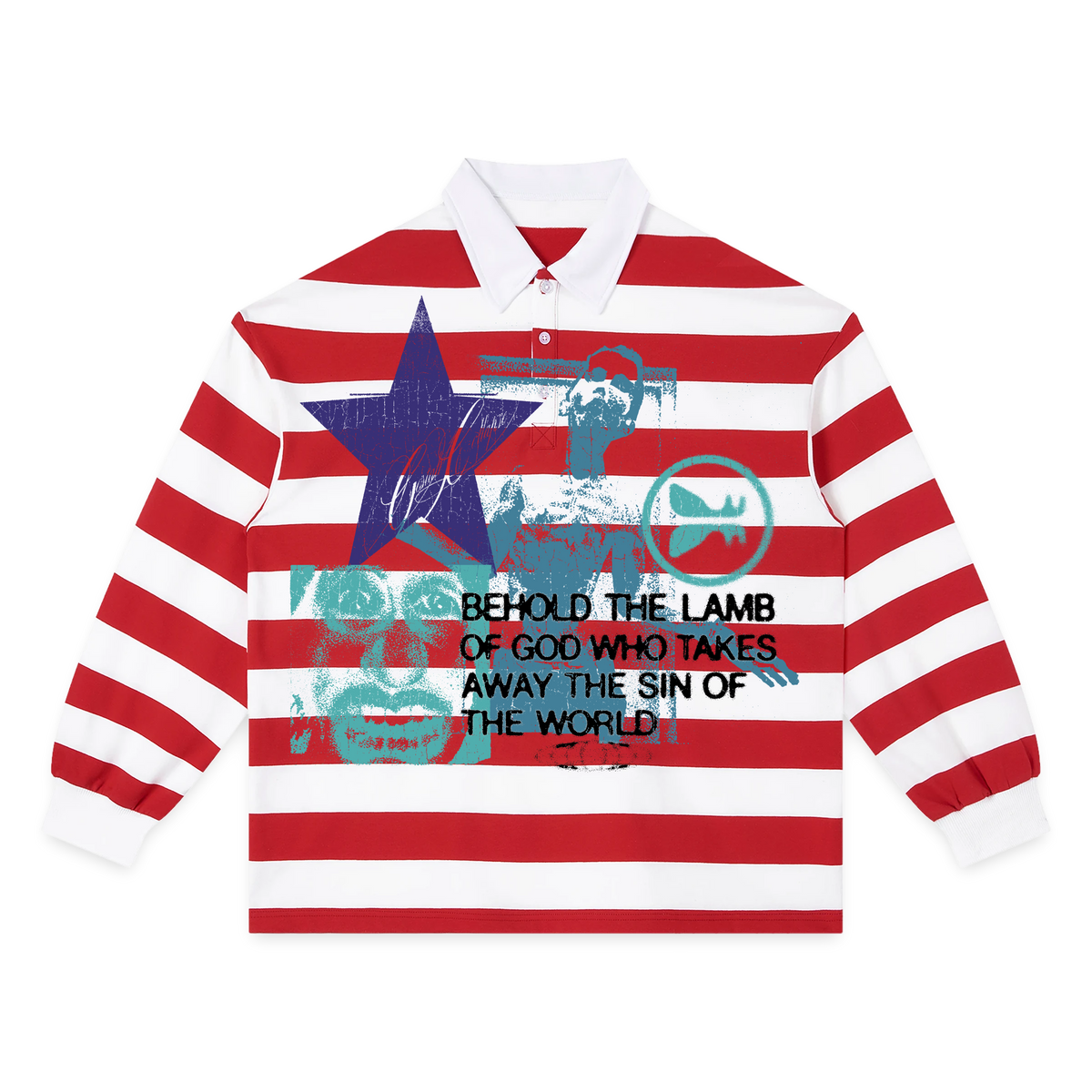 Expression Stripe Polo - Red