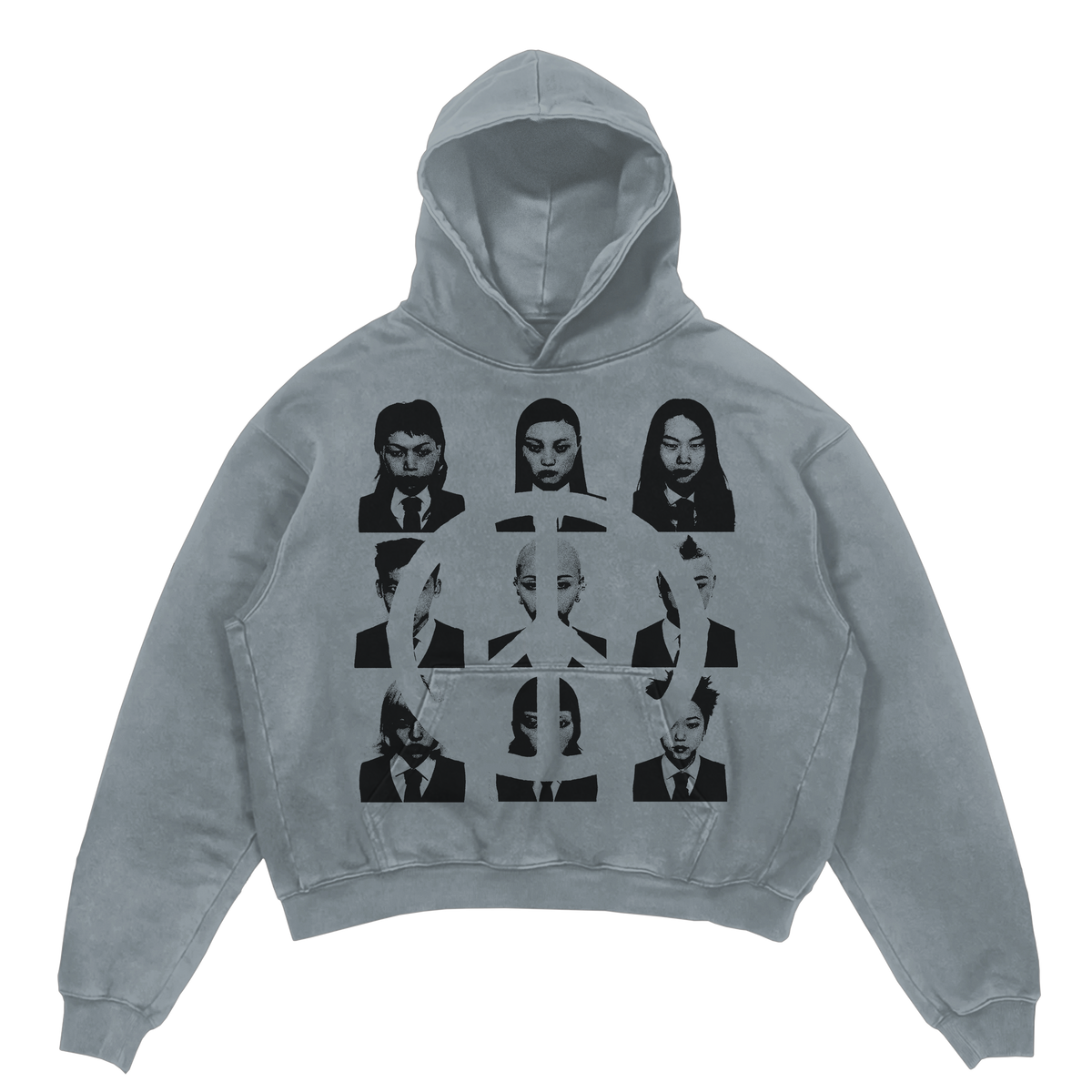 Faces Hoodie - Sage