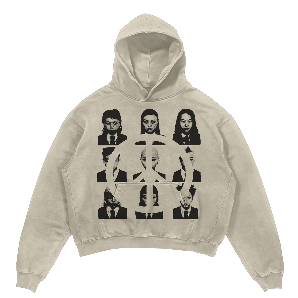 Faces Hoodie - Sand