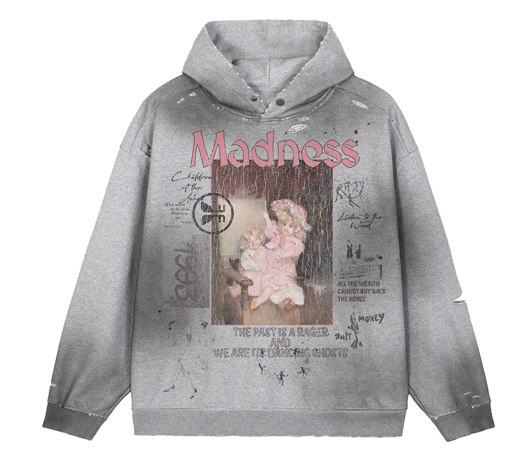 Ashes Faded Distress Hoodie