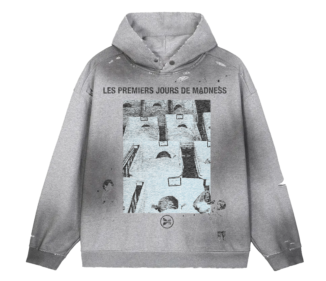 Les Premiers Faded Distress Hoodie