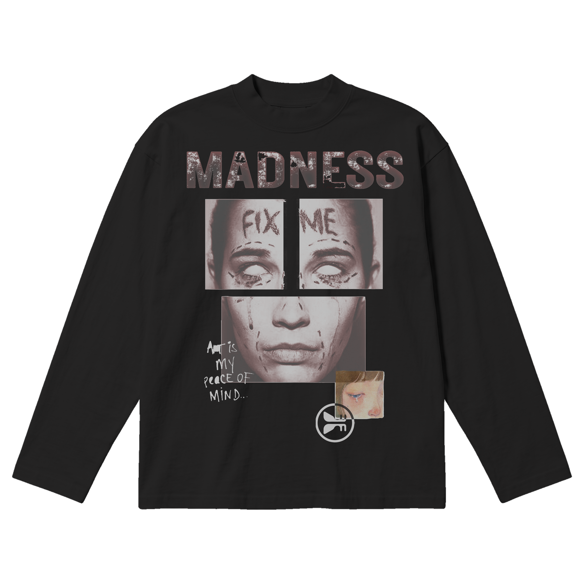 Fix Me Baggy L/S Tee - Black