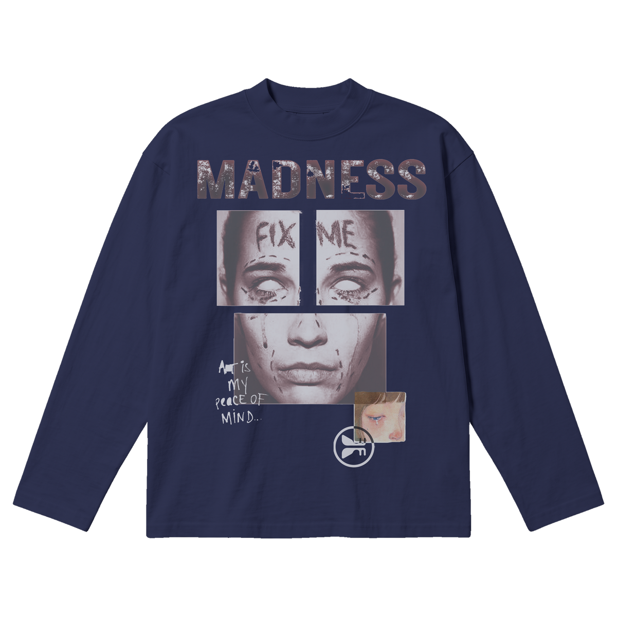 Fix Me Baggy L/S Tee - Blue