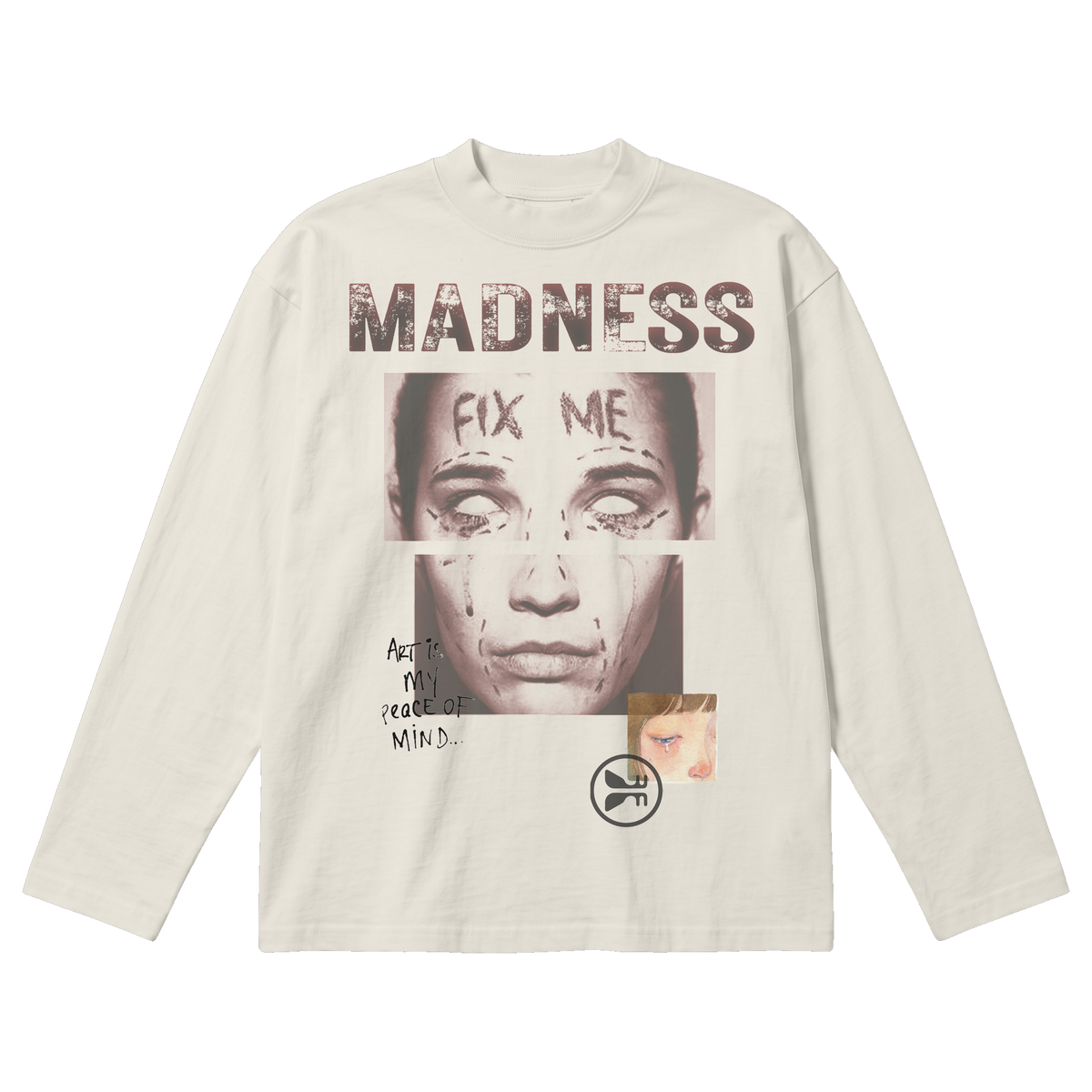Fix Me Baggy L/S Tee - Off White