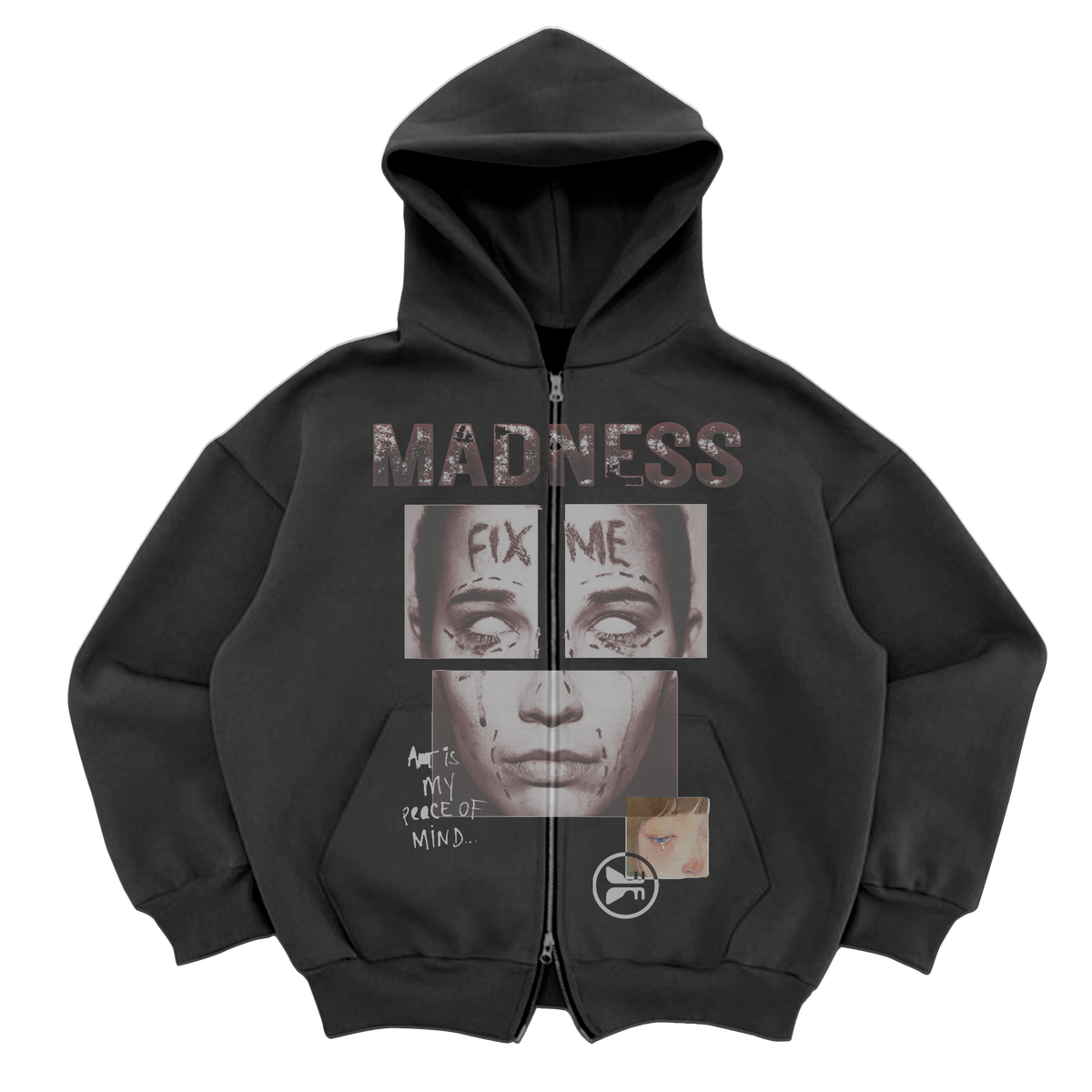 Fix Me Zip Up - Grey