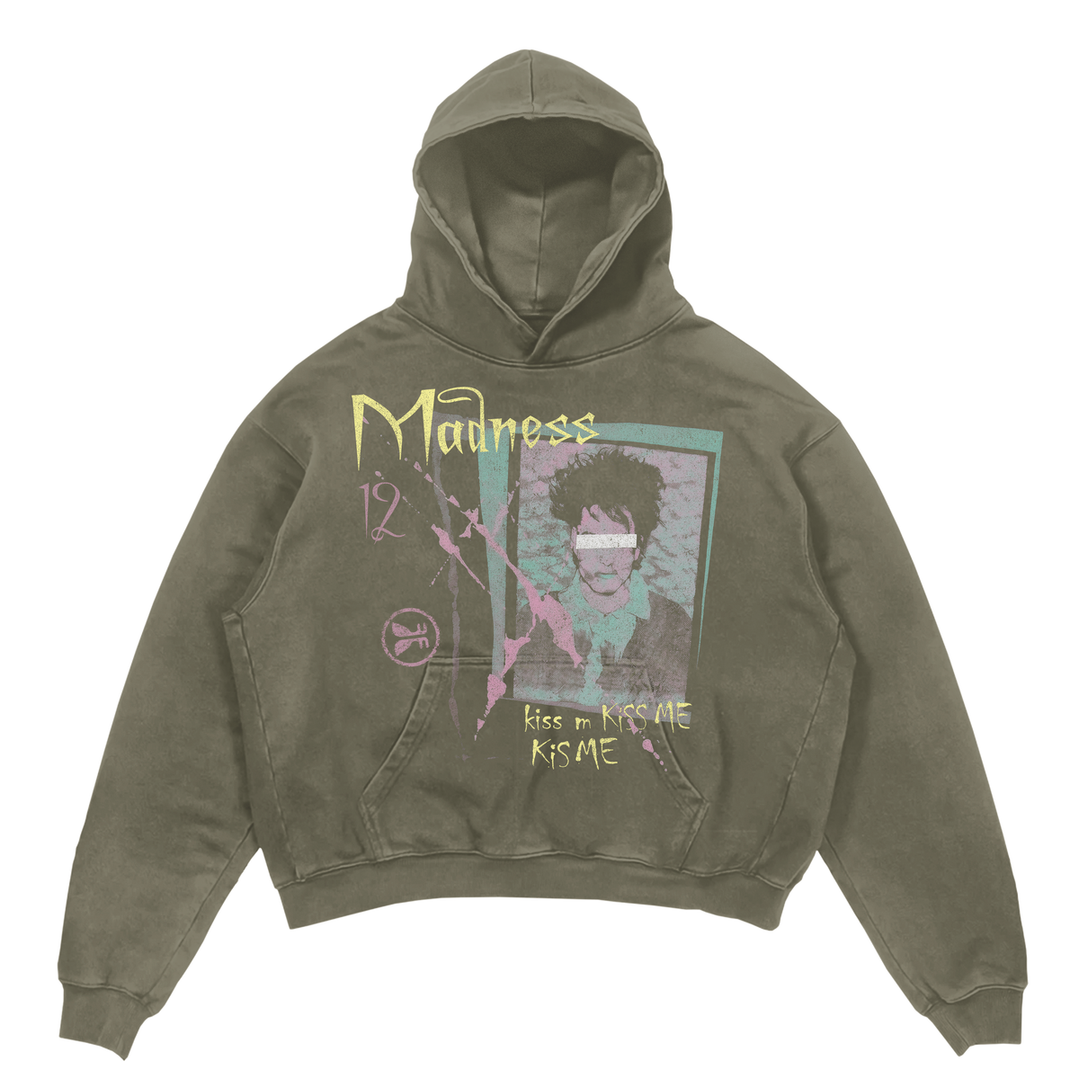 Kiss Me Hoodie - Olive
