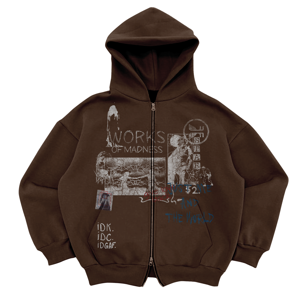 Saint & Sinners Zip Up - Brown