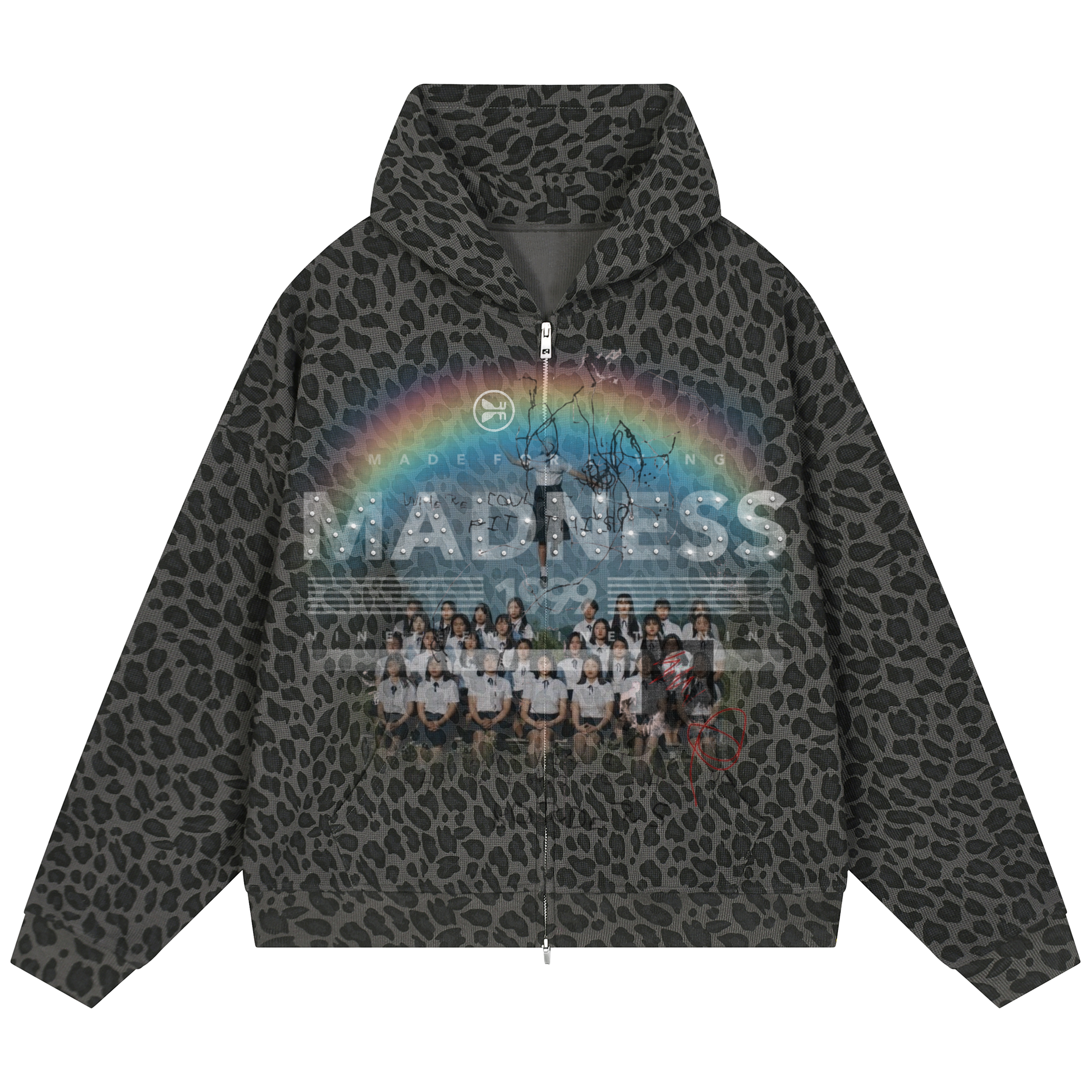 Detention Waffle Zip Up - Leopard
